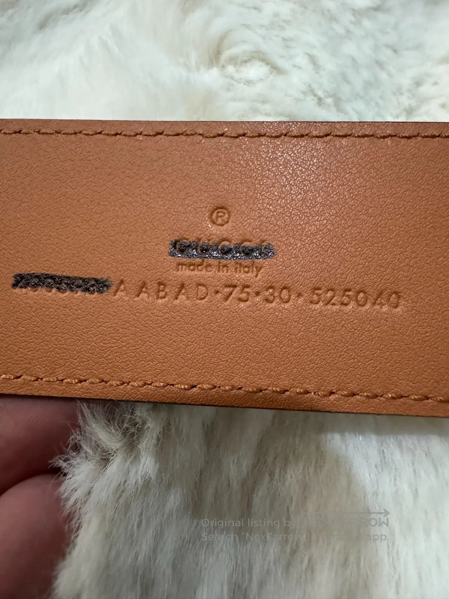 Gucci Guicci size 75 Color-blocked gold G buckle double waist be Size ONE SIZE - 5 Thumbnail