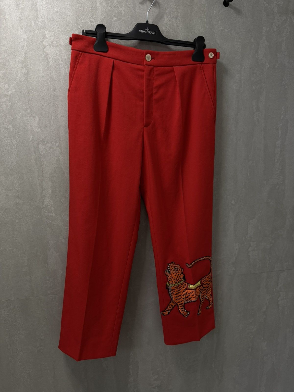 Gucci Gucci wide-leg ankle-cropped trousers with tiger embroidery Size 28" / US 6 / IT 42 - 2 Thumbnail