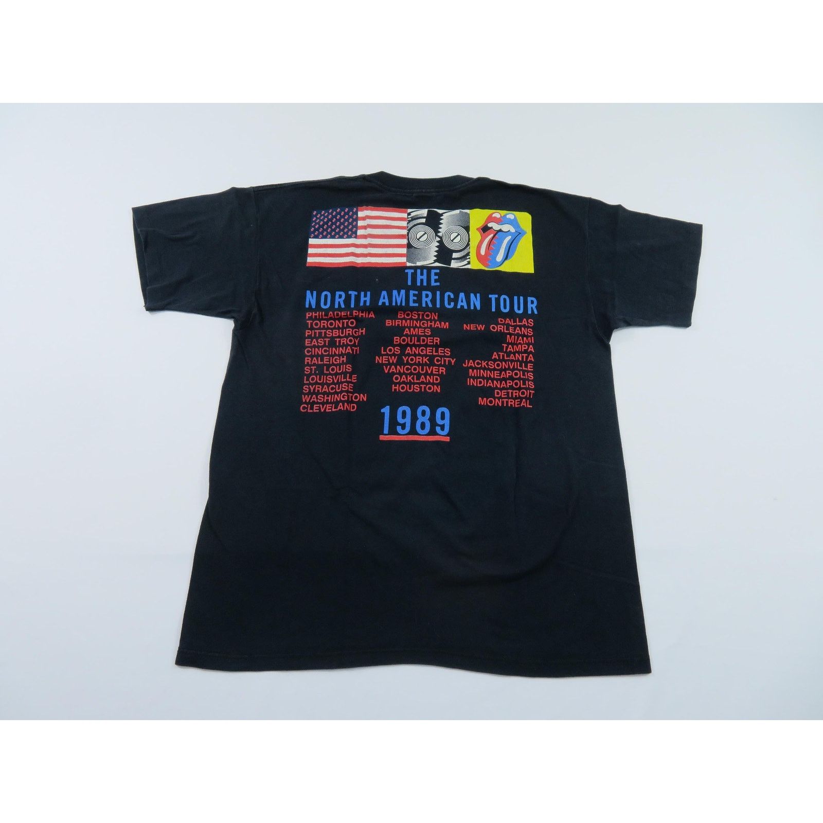 Zadig & Voltaire Rolling Stones 1989 Tour Rock Black Red T-Shirt Sz L Size US L / EU 52-54 / 3 - 3 Thumbnail