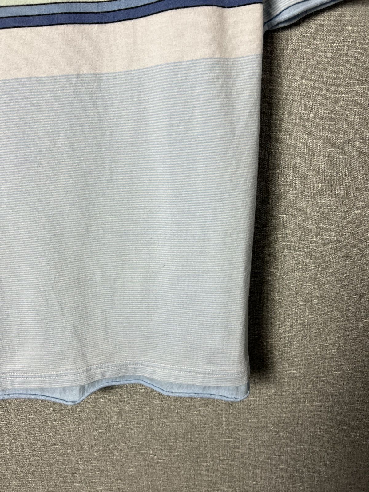 Vintage × Yves Saint Laurent Rare Yves Saint Laurent Striped Tee Embroidered Small Logo Size US M / EU 48-50 / 2 - 19 Thumbnail