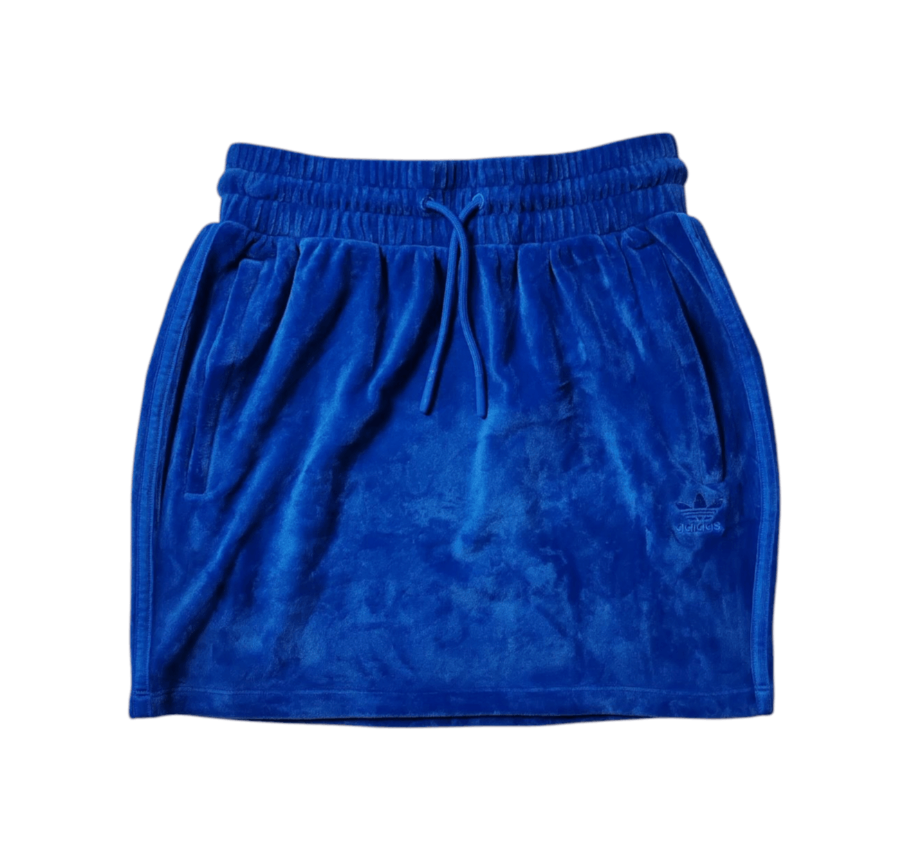Adidas × Jeremy Scott Jeremy Scott Adidas JS Velour Blue Mini Skirt UK 8 Japan L Size 27" / US 4 / IT 40 - 1 Thumbnail