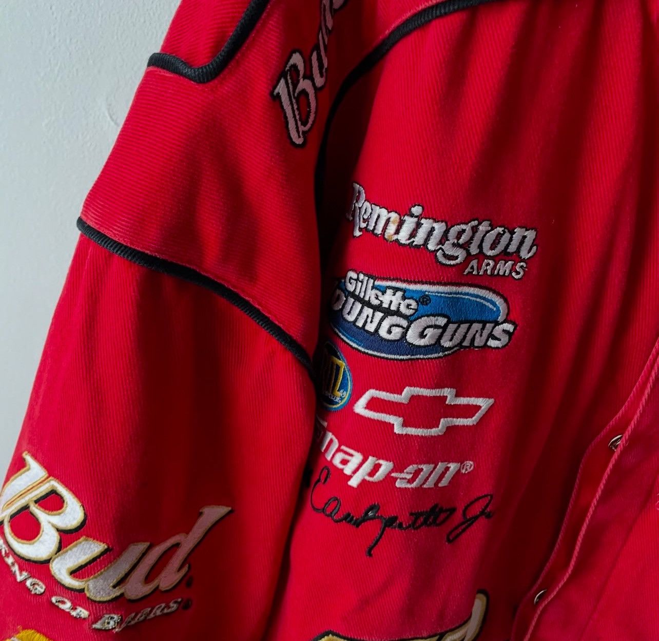 Chase Authentics × Vintage 90’s Vintage Budweiser Racing Jacket by JD Design Size US XXL / EU 58 / 5 - 8 Thumbnail