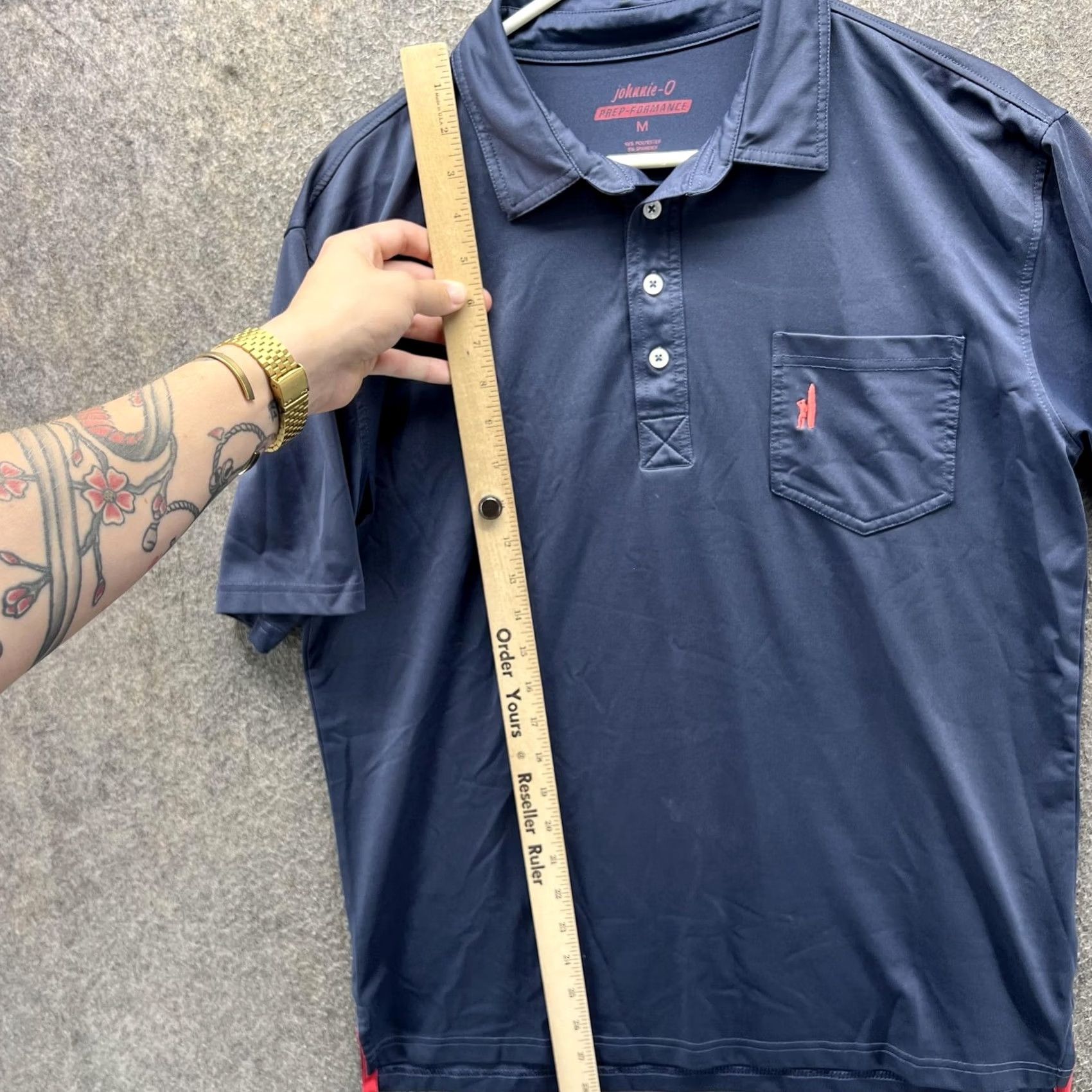 johnnie-O johnnie-O Polo Shirt Mens M Blue Prep-Formance Golf Stretch Polo Shirt Short Sleeve Moisture Wicking Embroidered Logo Ladies? Size US M / EU 48-50 / 2 - 7 Thumbnail