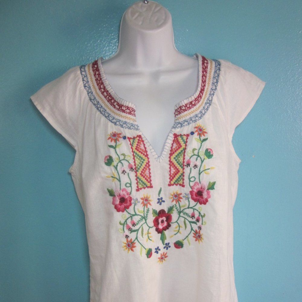 Lucky Brand Vintage Y2K Lucky Brand Size S Shift Embroidered Summer Line Size S / US 4 / IT 40 - 9 Thumbnail