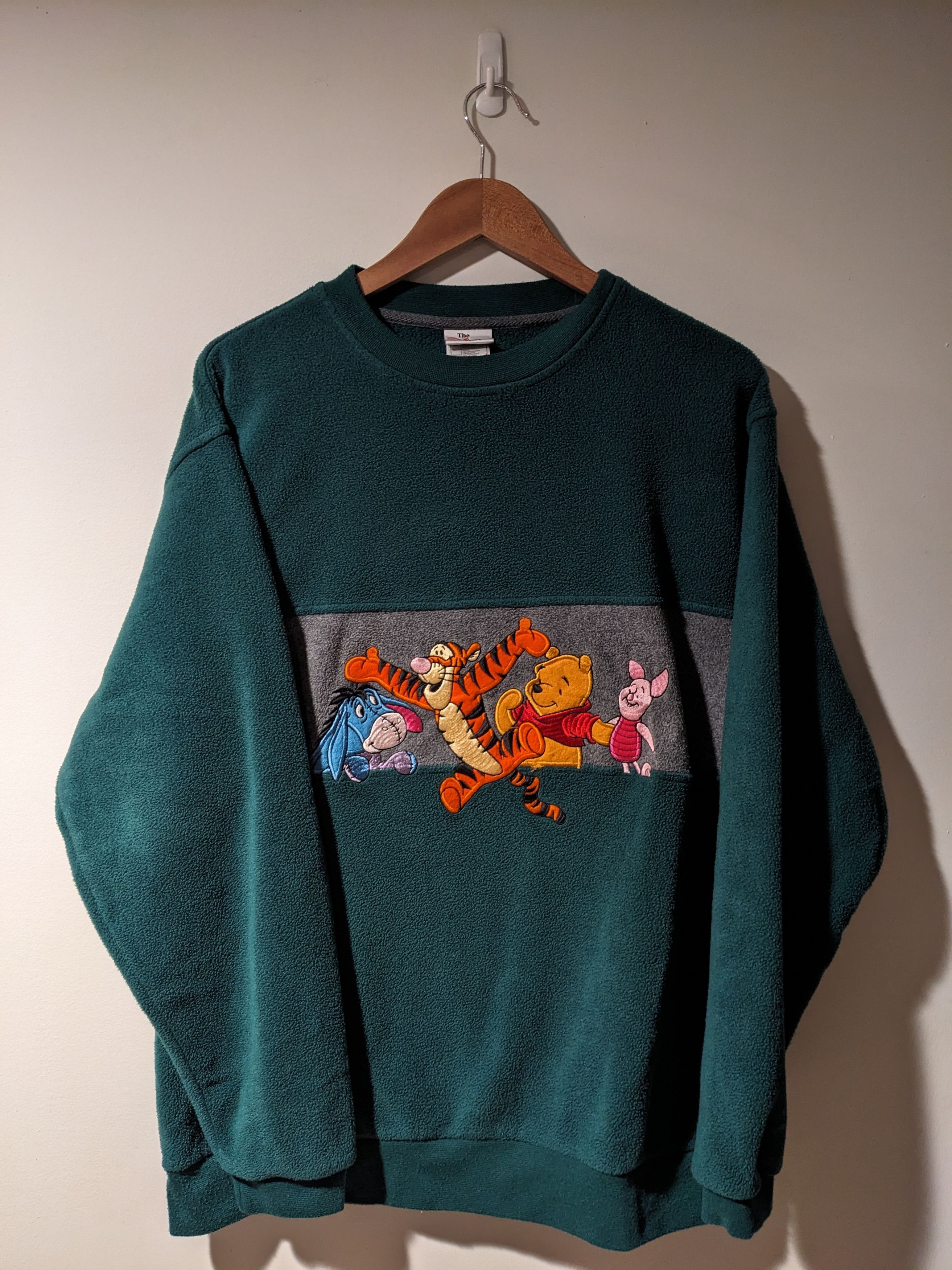 Disney × Vintage Vintage 90s Winnie the Pooh Eeyore Tigger Fleece Sweatshirt Size US M / EU 48-50 / 2 - 1 Thumbnail