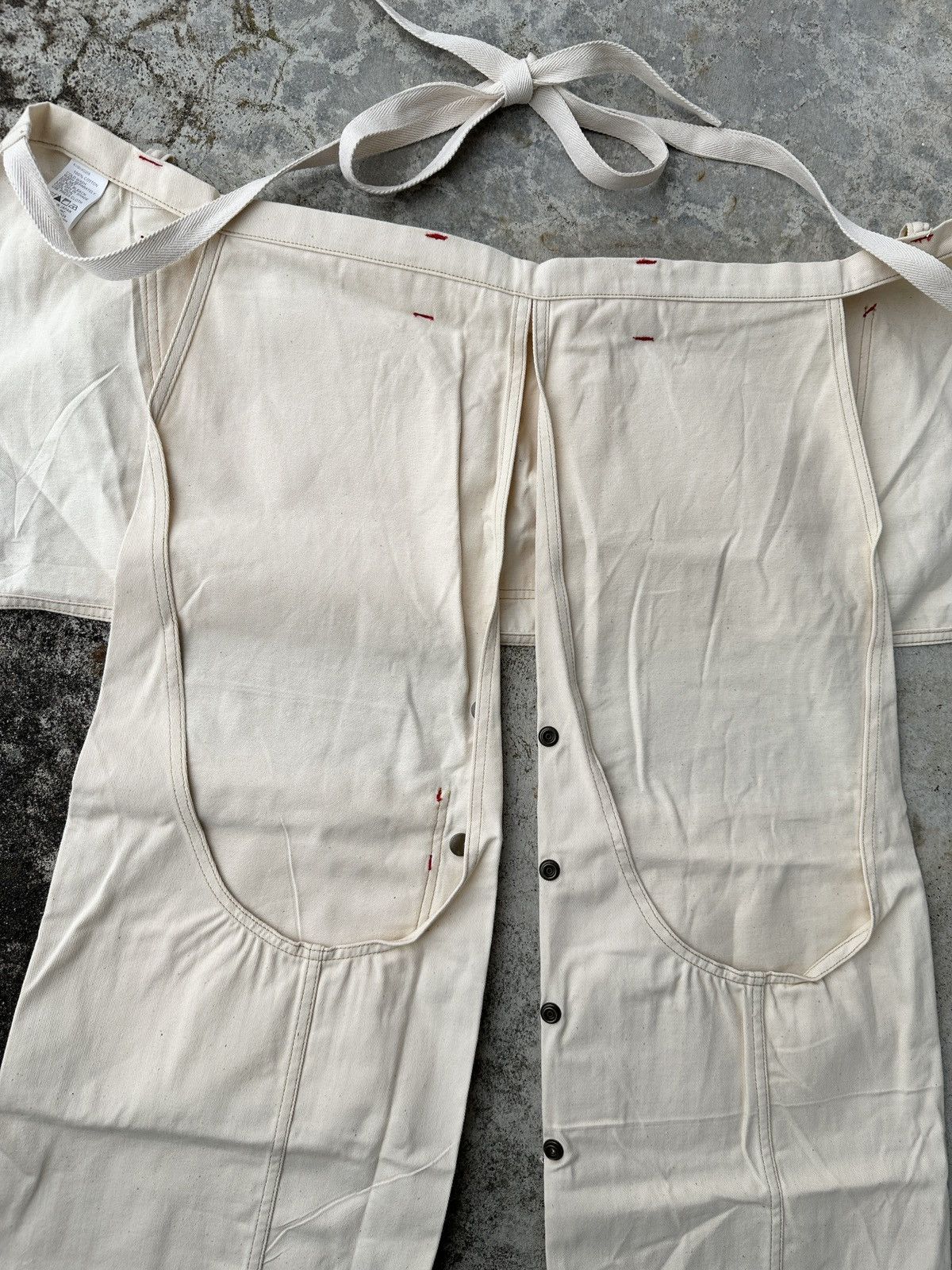 Kapital Kapital Lumber double knee chaps + apron Ivory white pant Size US 36 / EU 52 - 9 Thumbnail