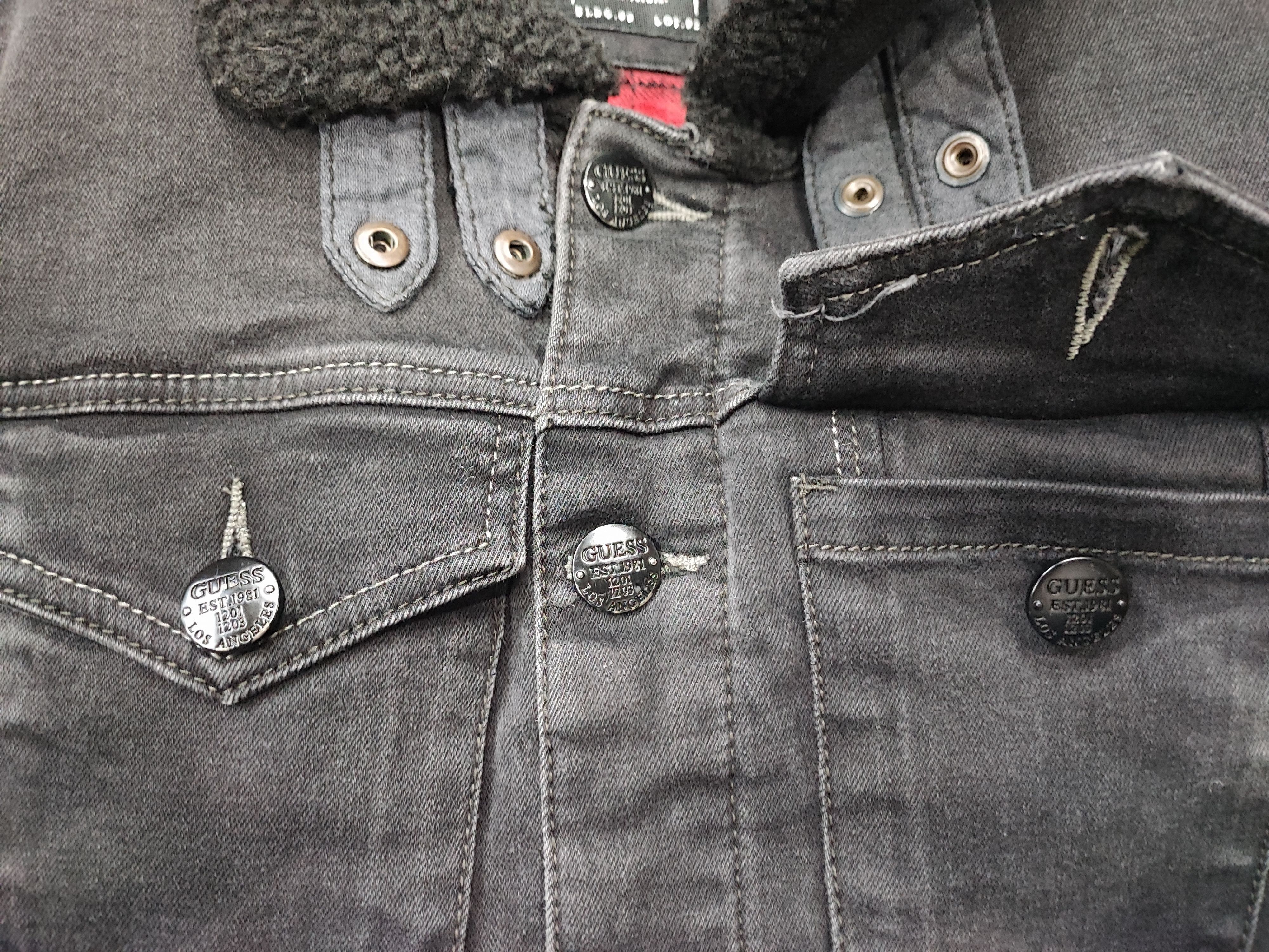 Guess Guess Faded Black Denim Trucker Jacket Size US L / EU 52-54 / 3 - 7 Thumbnail