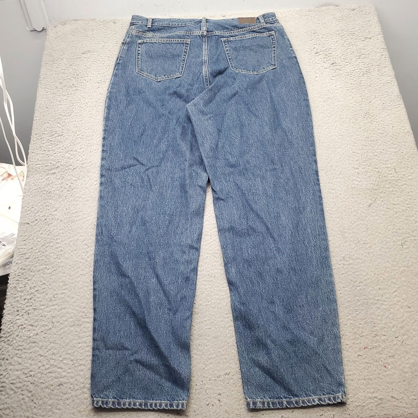 Lands' End Lands' End Jeans Womens 18T Blue Denim Medium Wash Grunge Straight Leg Streetwear Jeans Size 40" / US 18 - 2 Thumbnail