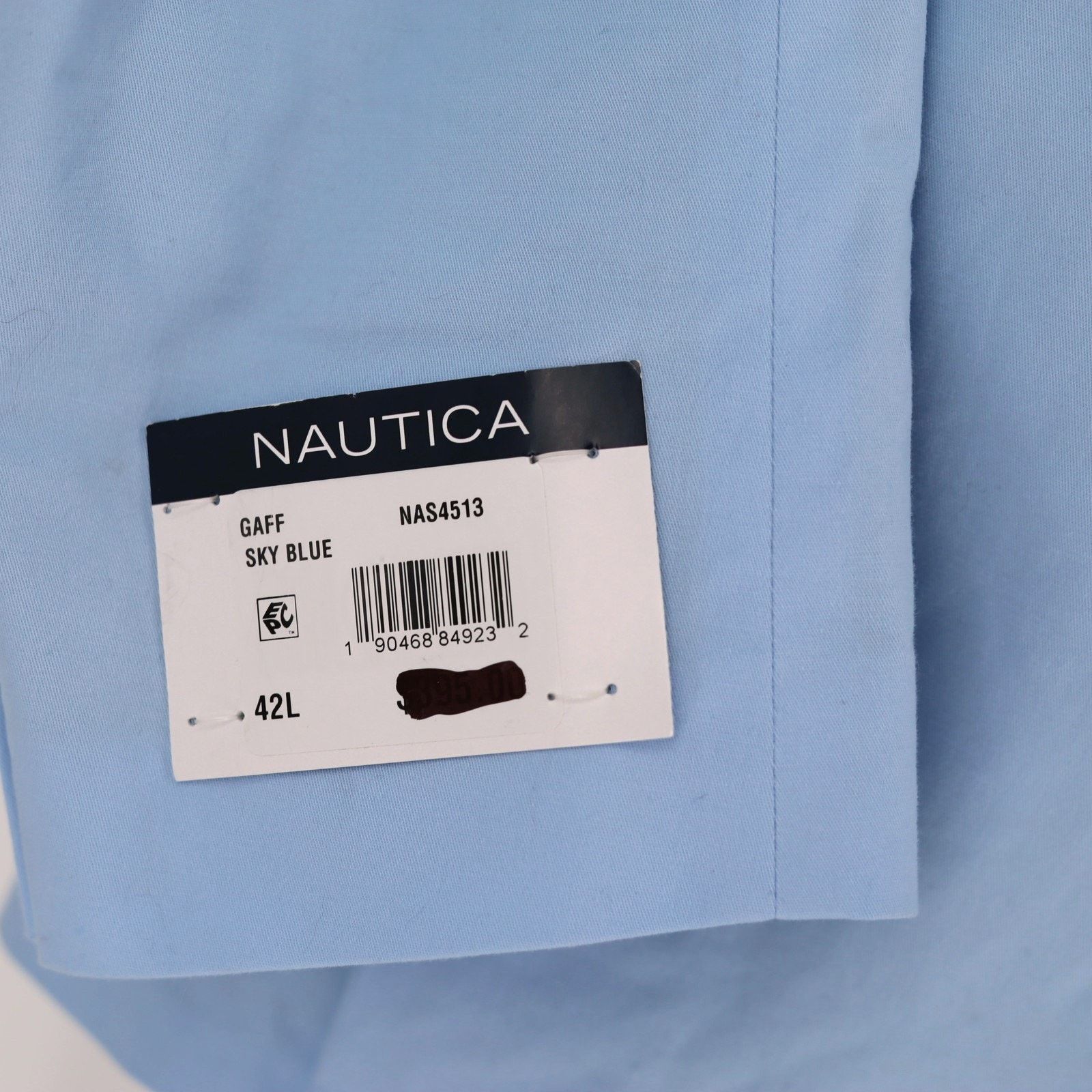Nautica Nautica Men's Sky Blue Cotton Stretch Suit Blazer Size 42L Size 42L - 7 Thumbnail