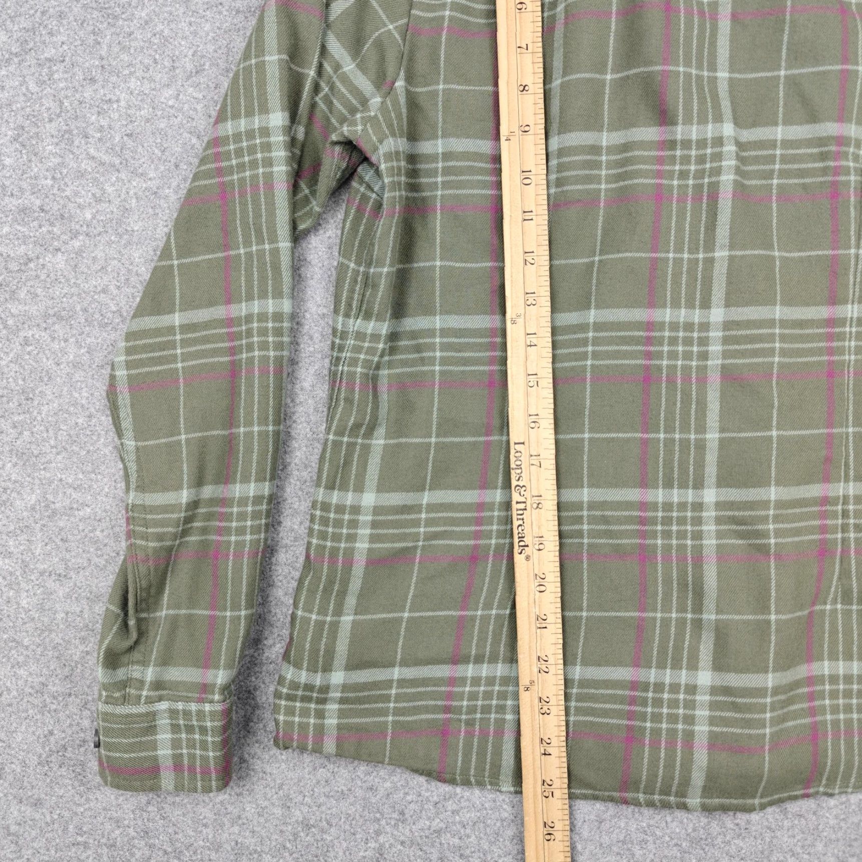 Marmot Marmot Shirt Womens Medium Green Plaid Flannel Button Front Long Sleeve Casual Size M / US 6-8 / IT 42-44 - 5 Thumbnail