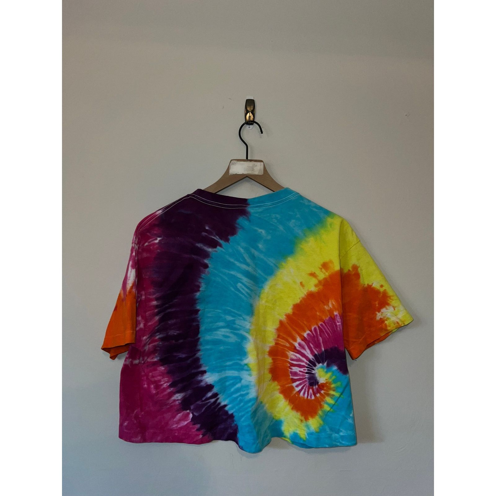 Anvil Womens Vintage Tie Dye Shirt Anvil Tee Crop Top VTG 90s OS Size L / US 10 / IT 46 - 8 Thumbnail