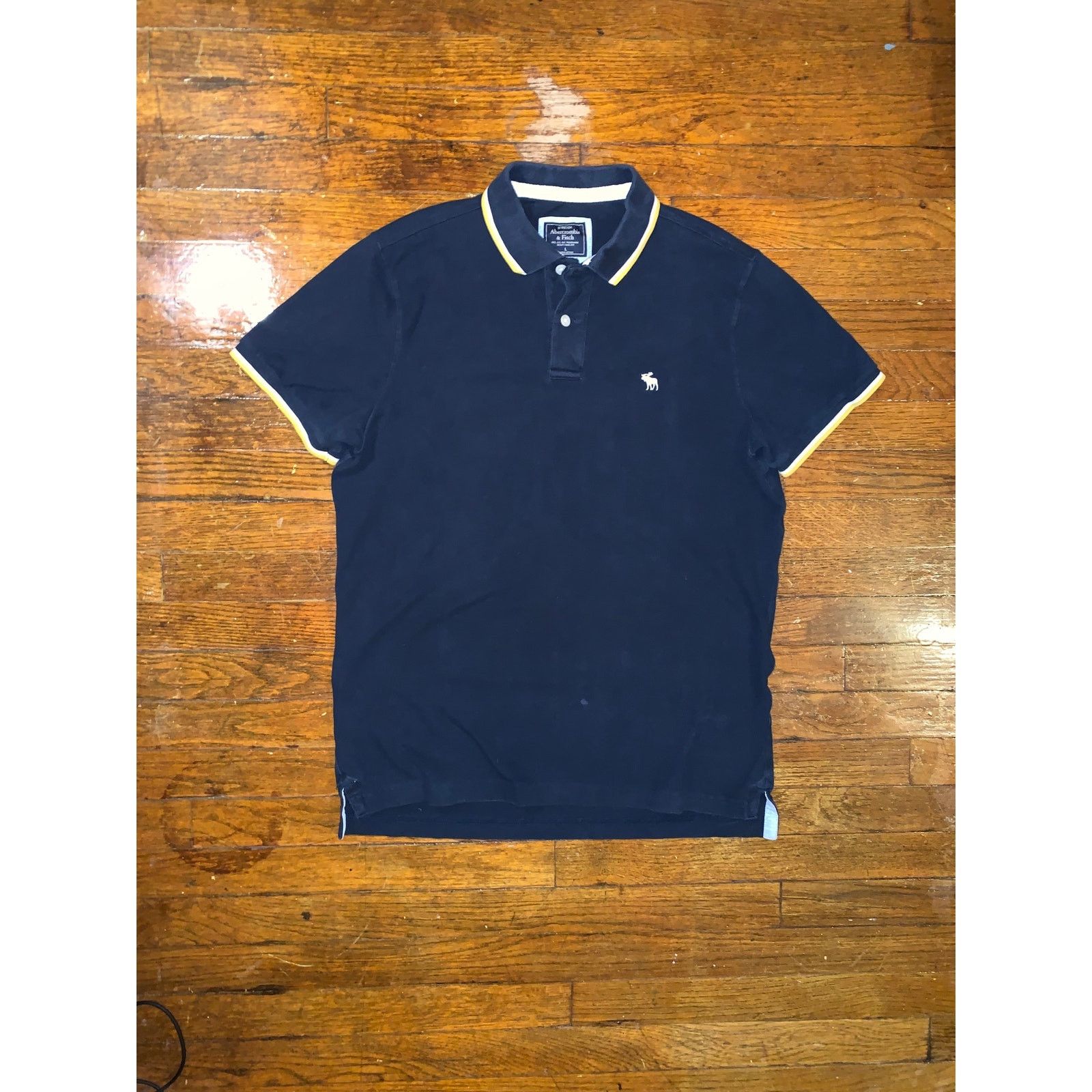 Abercrombie & Fitch Abercrombie & Fitch Navy Blue Polo Shirt Muscle Fit Size L Size US L / EU 52-54 / 3 - 1 Thumbnail