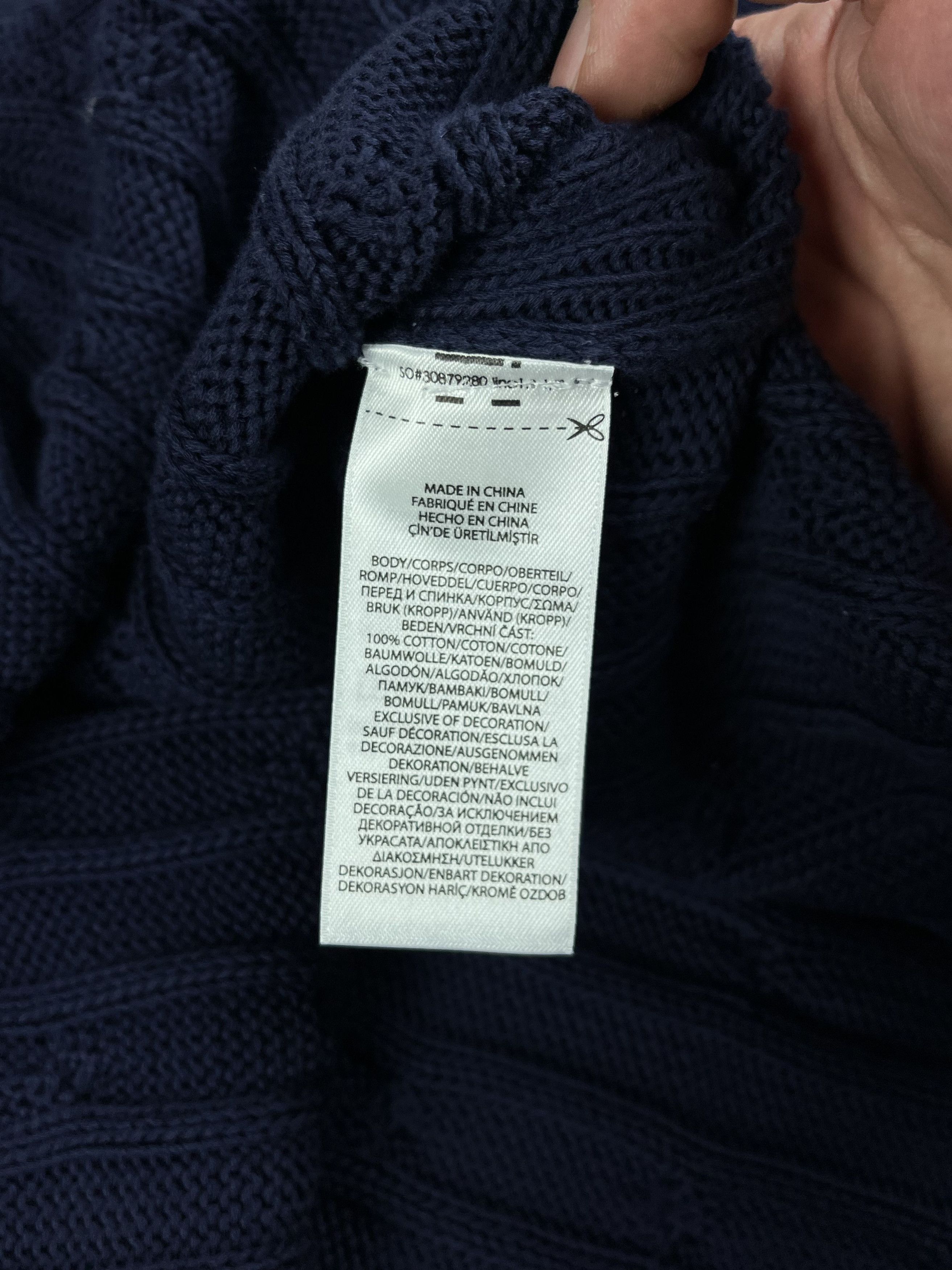 Polo Ralph Lauren × Vintage Ralph Lauren Navy Blue Knit Sweater Size M / US 6-8 / IT 42-44 - 4 Thumbnail