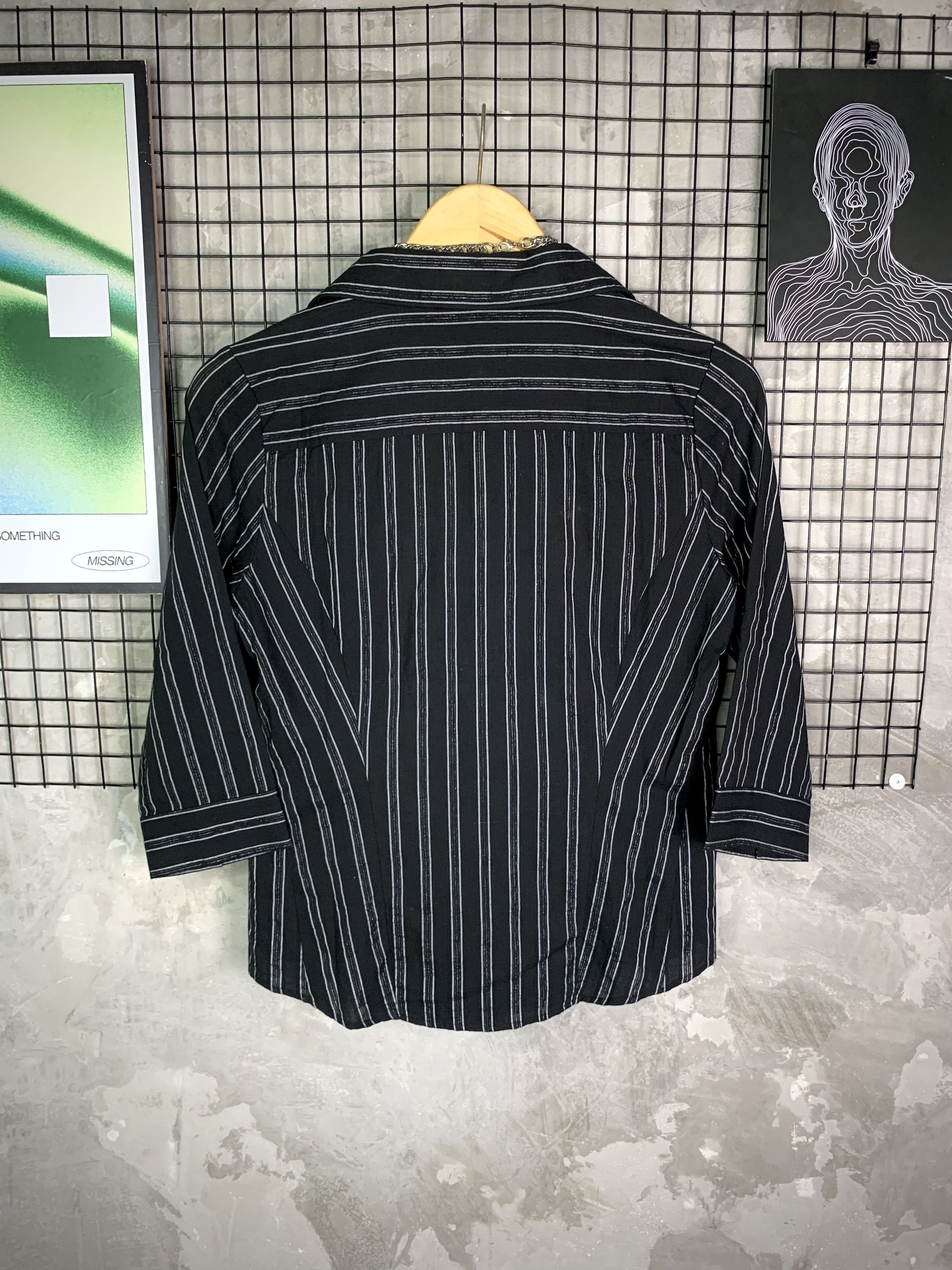 Tornado Mart Y2K Tornado Mart Asymmetric Pinstripe Button Up Cyber Size S / US 4 / IT 40 - 5 Thumbnail
