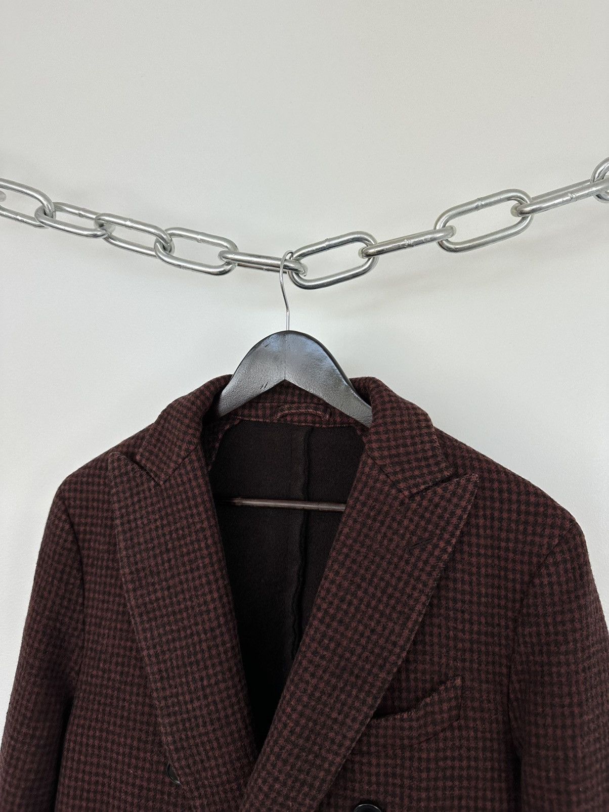 Lardini Vintage 90s Lardini Loro Piana Ing Double Breasted Wool Coat Size US M / EU 48-50 / 2 - 5 Thumbnail