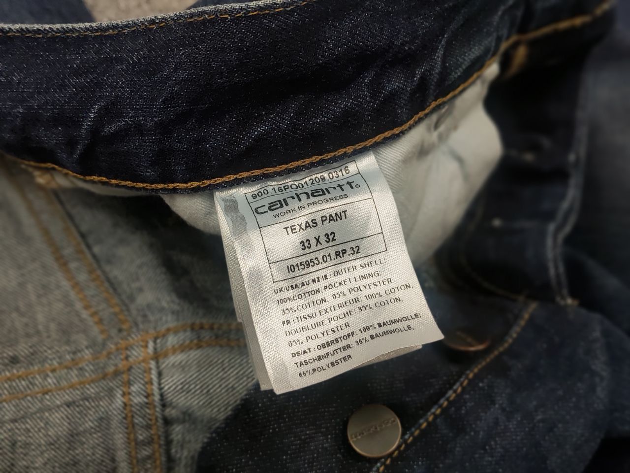 Carhartt Carhartt Texas pants Faded denim Vintage USA straight Style Size US 33 - 13 Thumbnail