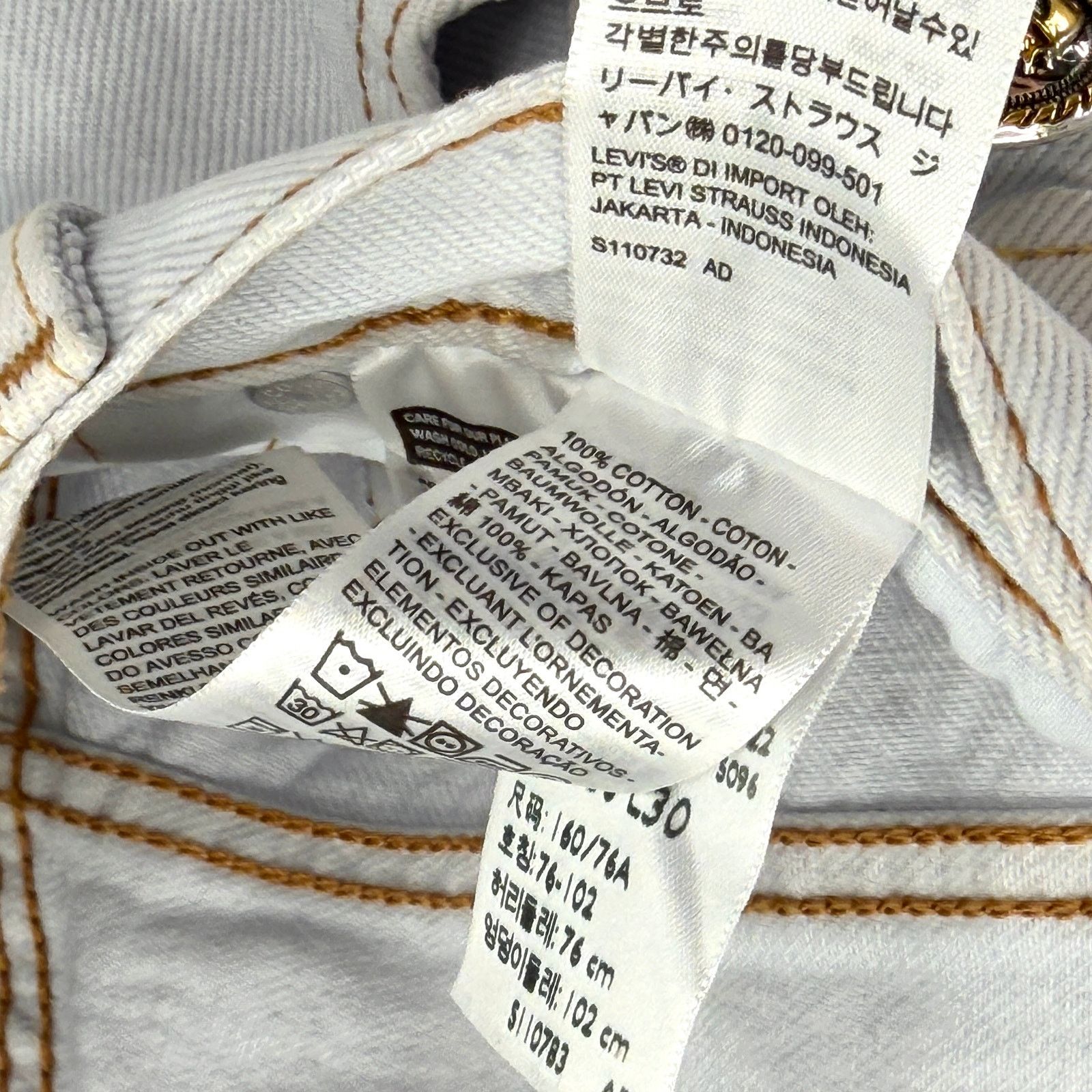 Levi's Light Wash Custom Western Concho Studded 501 '90s Jeans Size US 30 / EU 46 - 9 Thumbnail