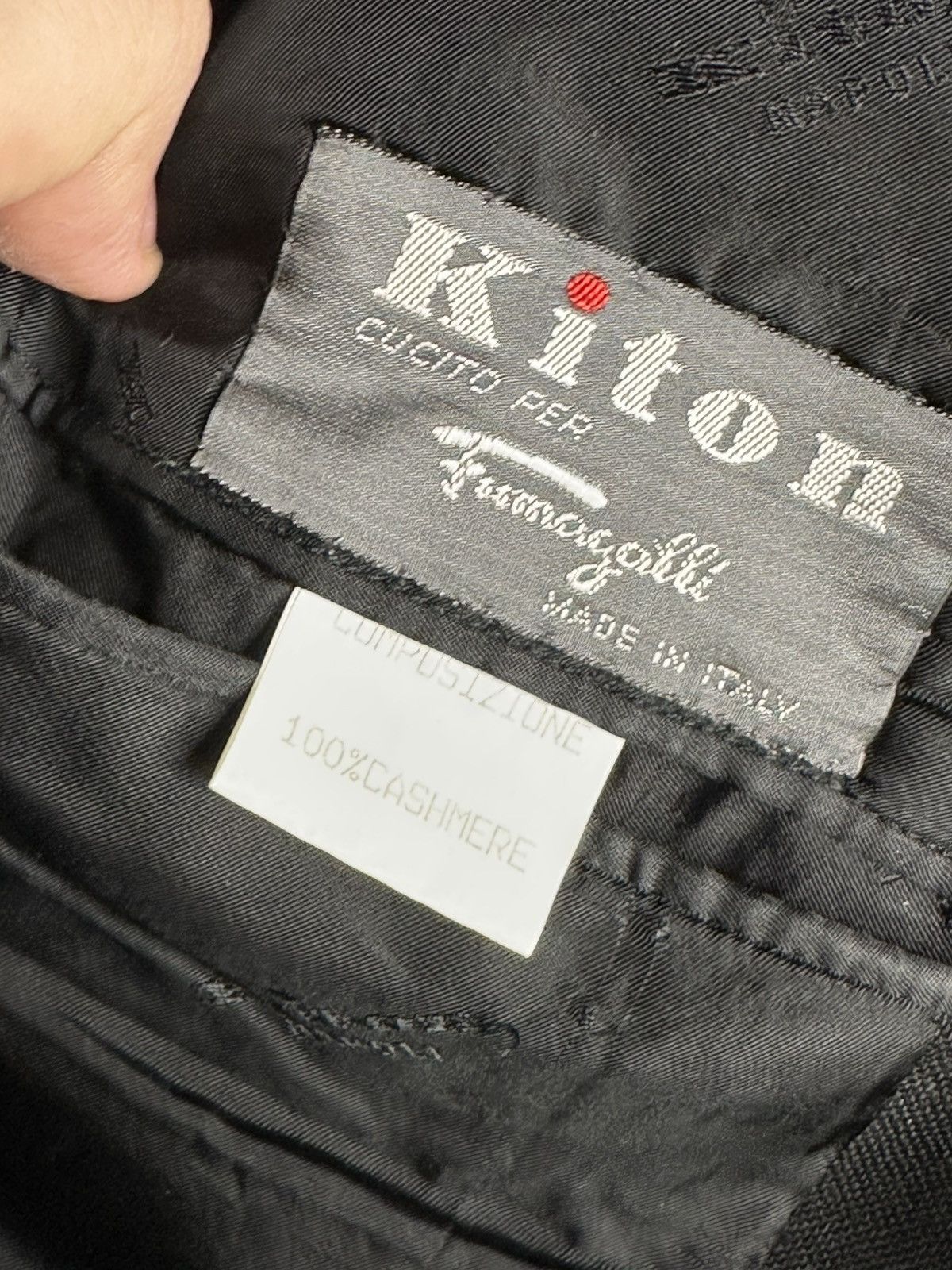 Kiton Kiton Napoli 100% Cashmere Blazer Sport Coat Black Size 58 Size 48L - 3 Thumbnail