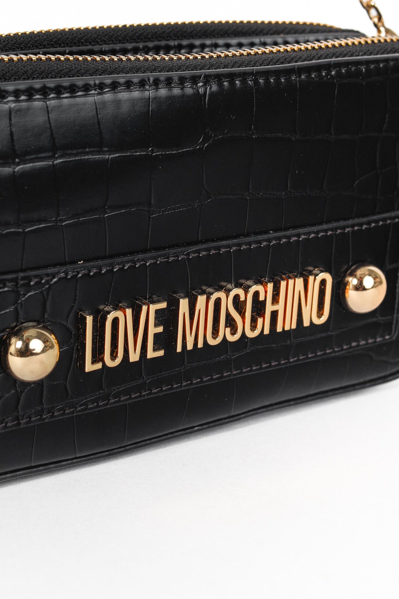 Love Moschino Love Moschino PU Croco Logo-Plaque Zip Around Crossbody Bag Size ONE SIZE - 8 Thumbnail