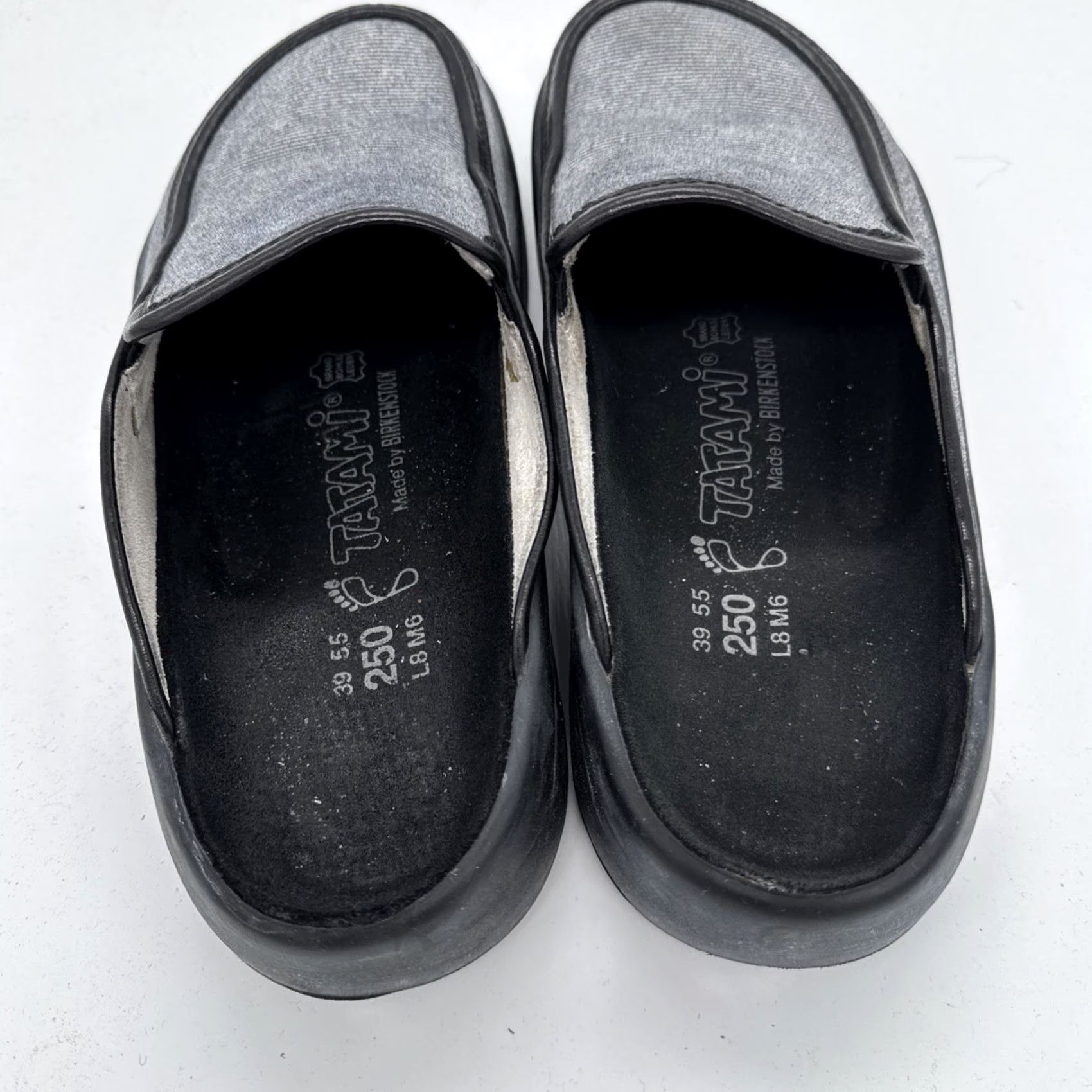 Birkenstock Tatami Birkenstock Tatami Clog Blue Pinstripe Slip On Women Size 39/US 8 Vintage.Discontinued Arch Support Comfort Suede Leather Insole Size US 8 / IT 38 - 6 Thumbnail