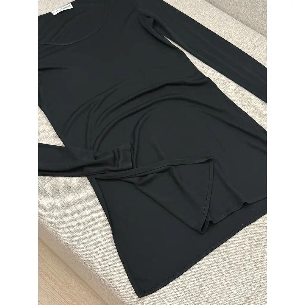Dolce & Gabbana Dolce & Gabbana Vintage Black Tunic Top & Pants Set IT40 Size S / US 4 / IT 40 - 4 Thumbnail