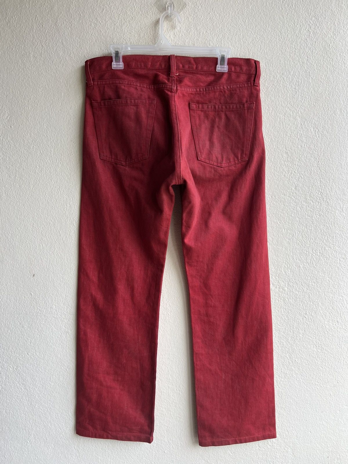 Comme des Garcons Homme Plus × Japanese Brand Dirty Mud Stains Denim Vintage CDGH Japan Red Jeans Size US 32 / EU 48 - 3 Thumbnail