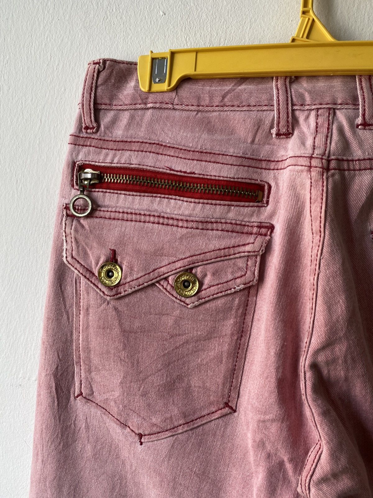 If Six Was Nine Japanese Brand Apestein Flare Distressed Denim Size US 31 - 15 Thumbnail