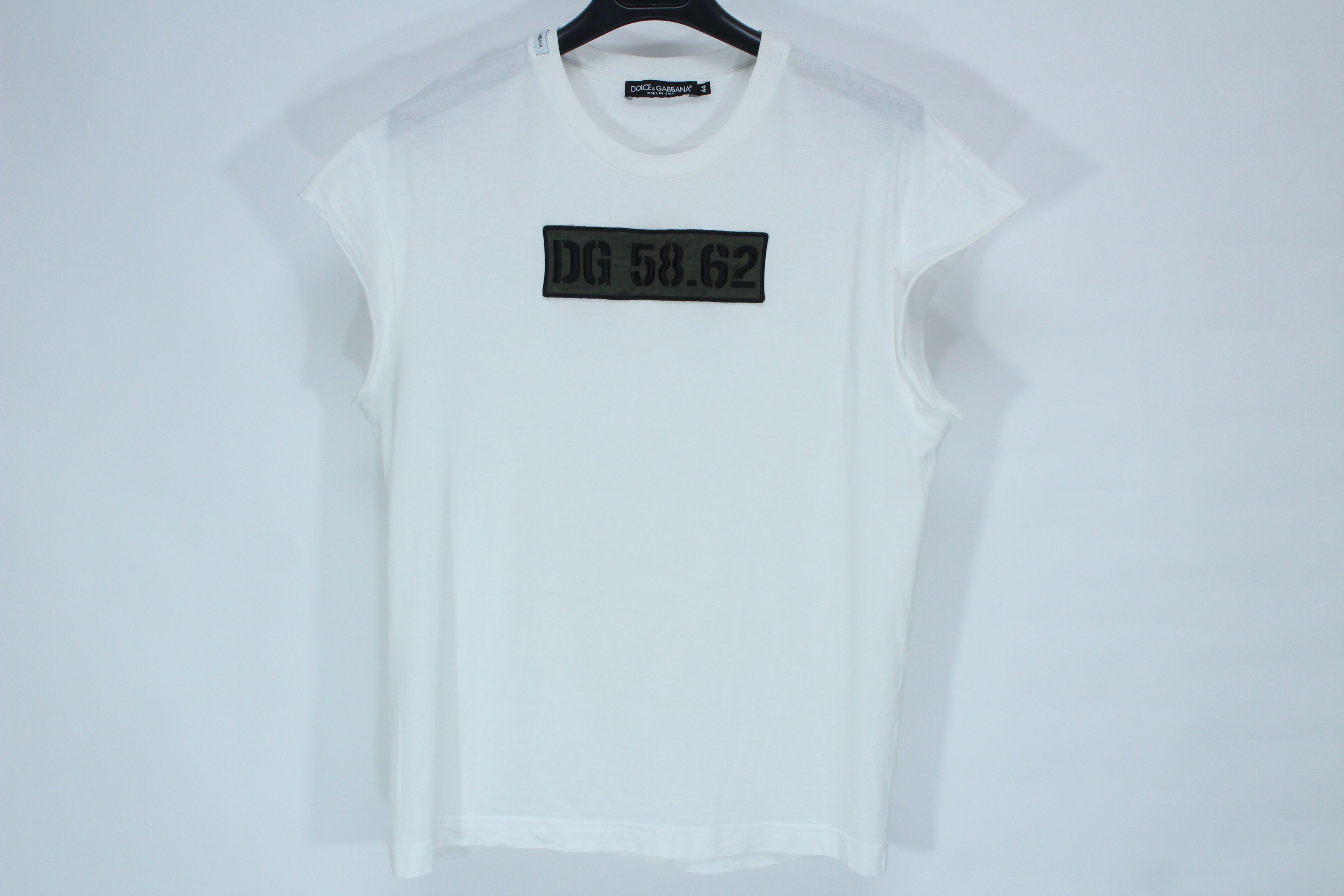 Dolce & Gabbana Dolce & Gabbana White DG 58.62 Patch T-Shirt Size US S / EU 44-46 / 1 - 1 Thumbnail