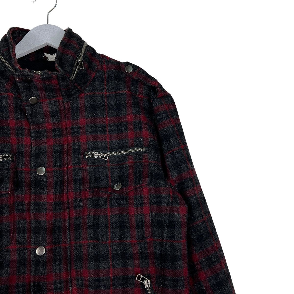 Japanese Brand 🔥 SEMANTIC DESIGN WOOL PLAID ZIPPER JACKET Size US M / EU 48-50 / 2 - 6 Thumbnail