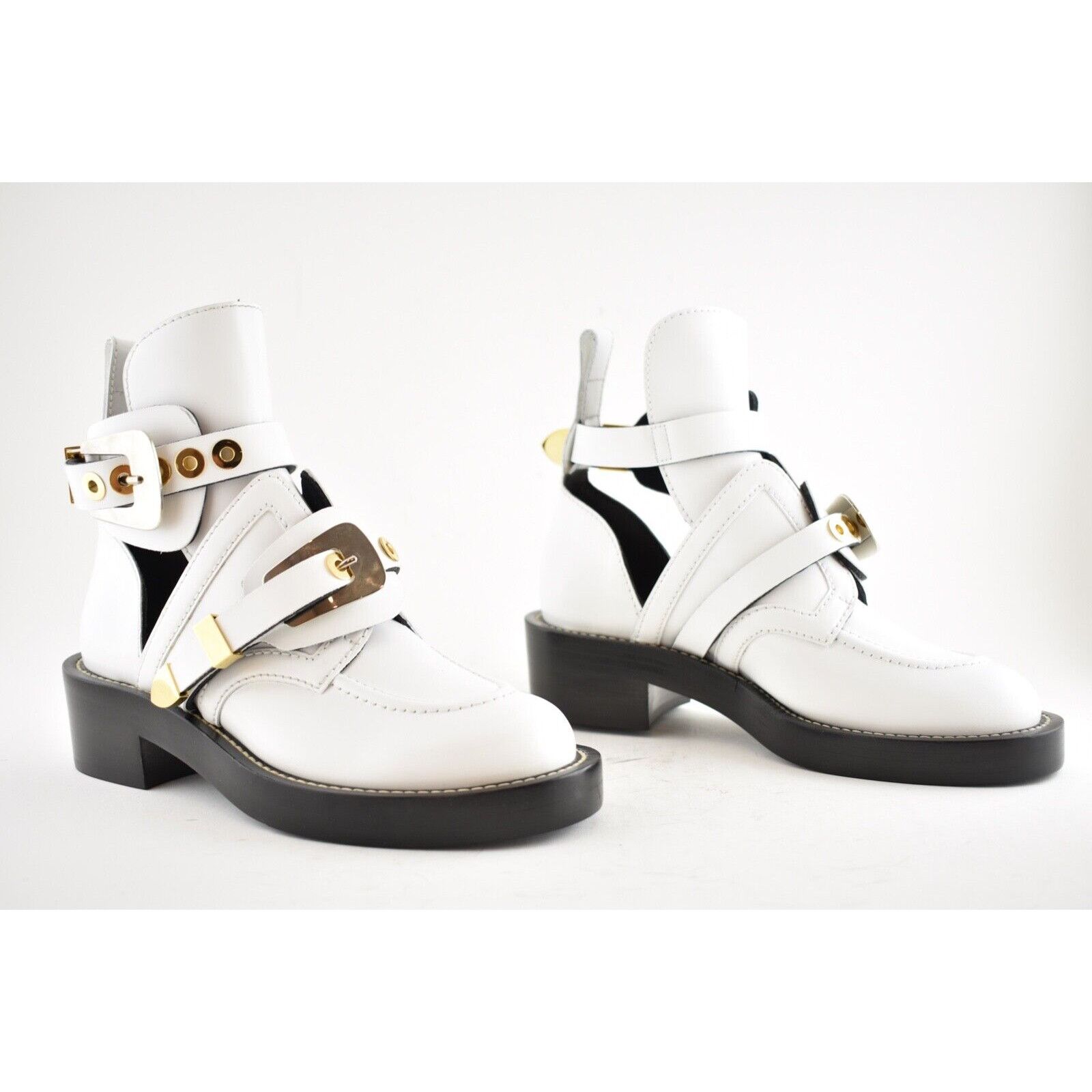 Balenciaga Balenciaga Ceinture White Black Leather Buckle Cut Out Size US 6 / IT 36 - 5 Thumbnail