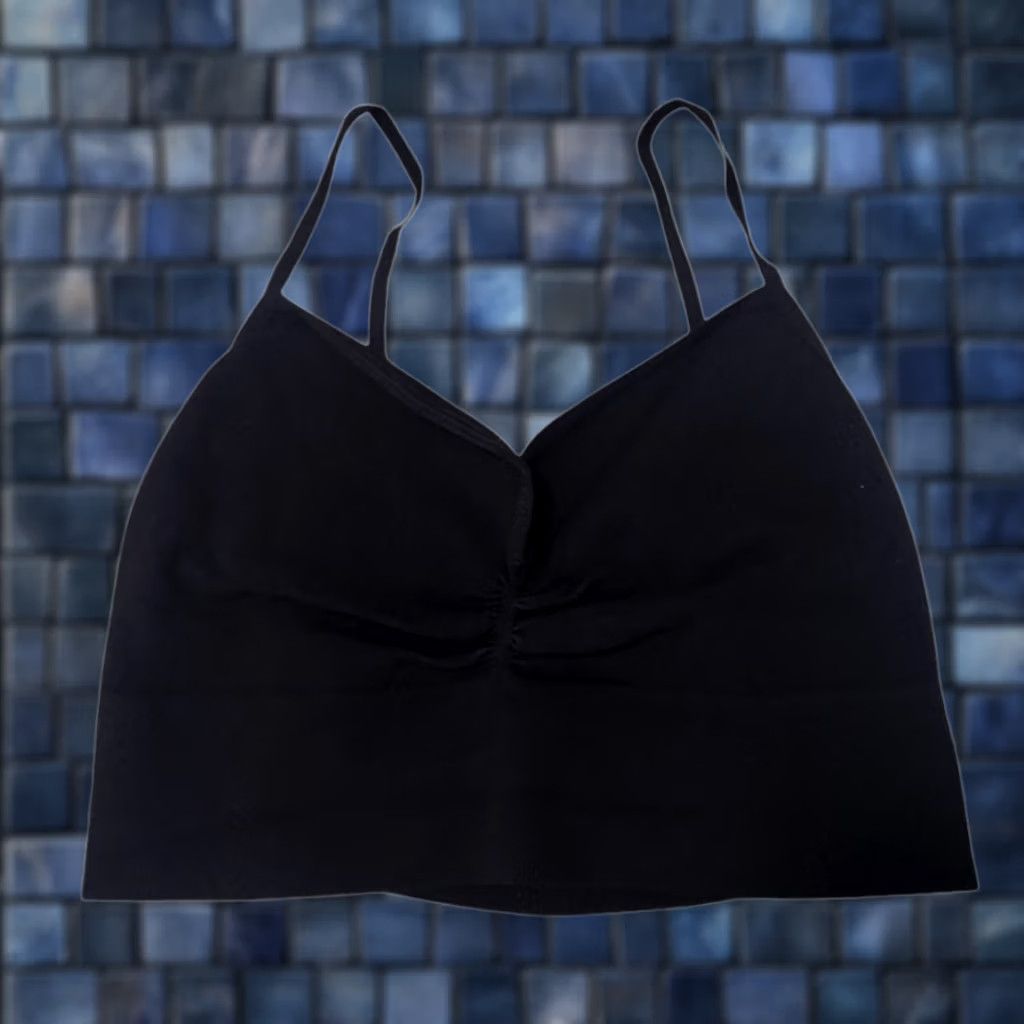 Free People Free People Bralette Womens M-L Black Seamless Wireless Nylon Spandex Size ONE SIZE - 1 Thumbnail