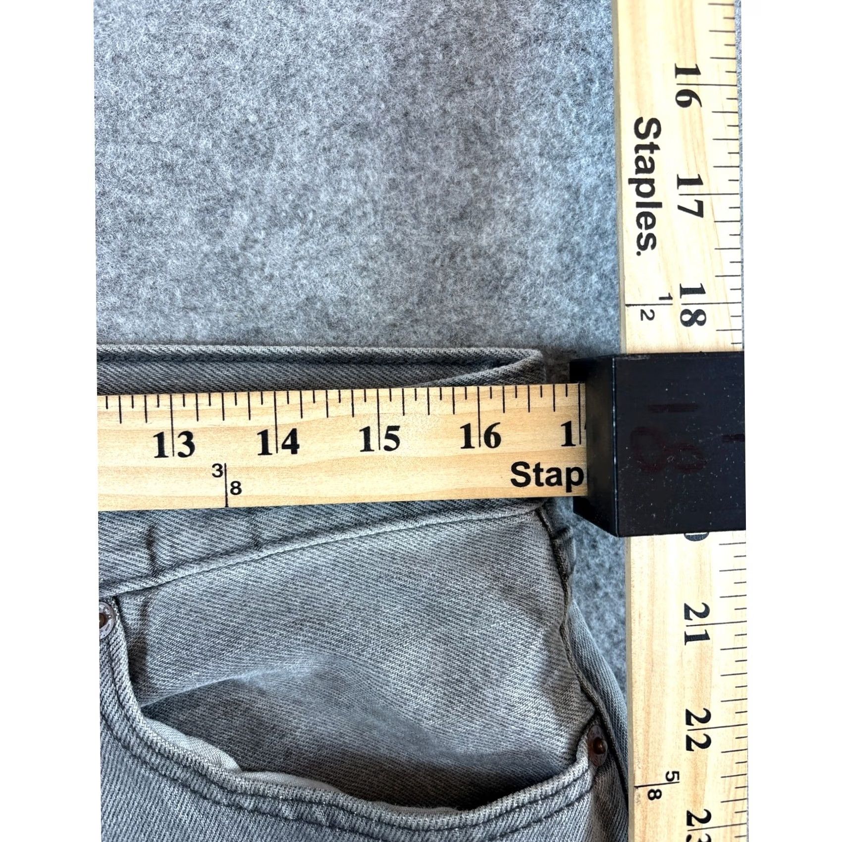 Levi's Levi's 501 Denim Straight Jeans Men 33x31 Gray Washed Button Fly Red Tab USA Jeans Mens 501 Regular Straight Denim Solid 5-Pocket Design USA Size US 33 - 6 Thumbnail