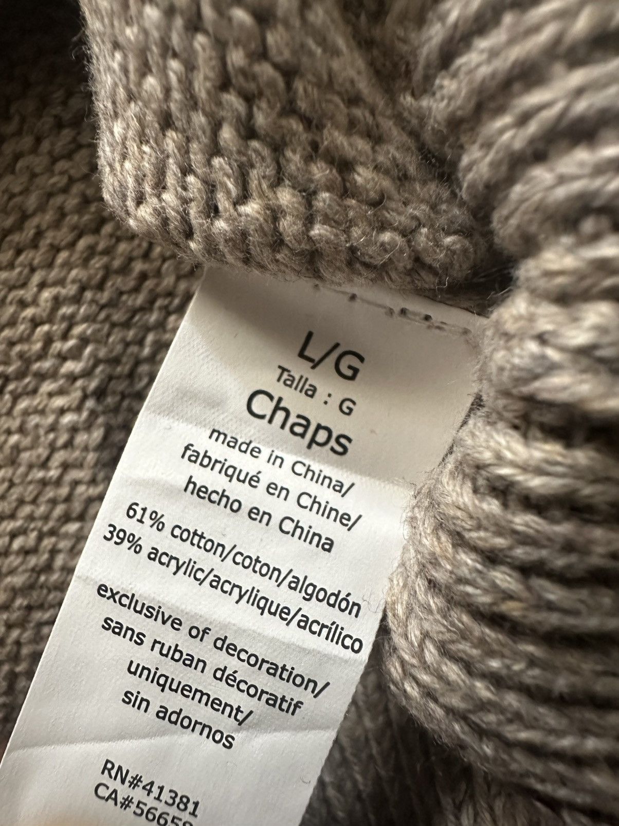 Chaps Ralph Lauren × Vintage Vintage CHAPS RALPH LAUREN Heavy Knit Jumper Crew Neck 90s Size US L / EU 52-54 / 3 - 6 Thumbnail