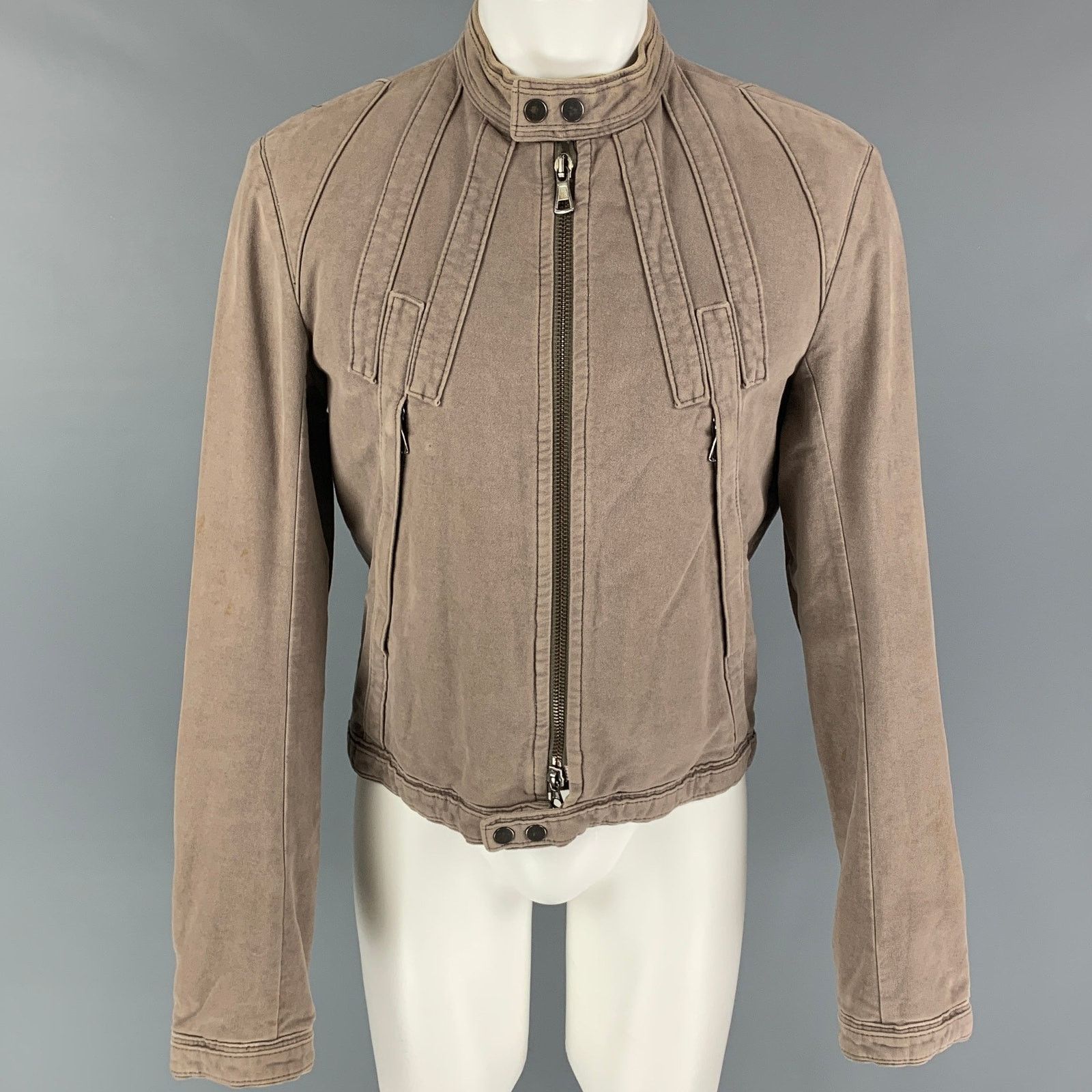 Dsquared2 DSQUARED2 Size 40 Taupe Moleskin Zip Up Jacket Size US L / EU 52-54 / 3 - 1 Thumbnail