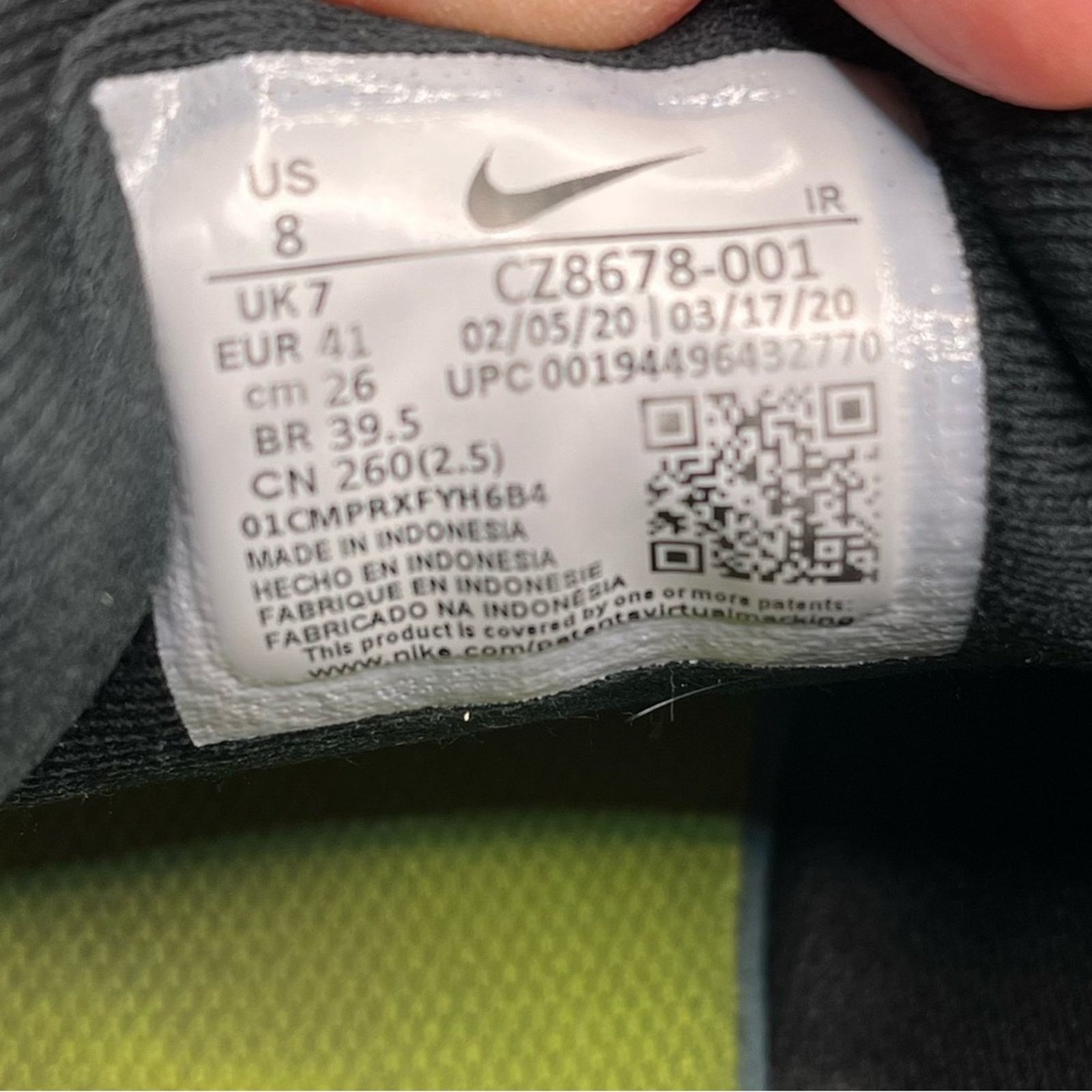 Nike Men’s Nike Revolution 5 black volt running shoes size 8 Size US 8 / EU 41 - 6 Thumbnail