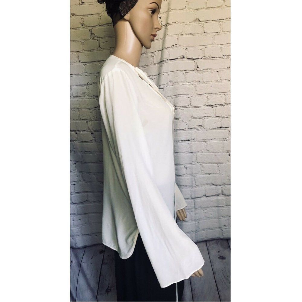 Sandro NWT $325 Sandro Cleo Silk Blouse Lace-up Ecru Size 2 US M Size M / US 6-8 / IT 42-44 - 5 Thumbnail