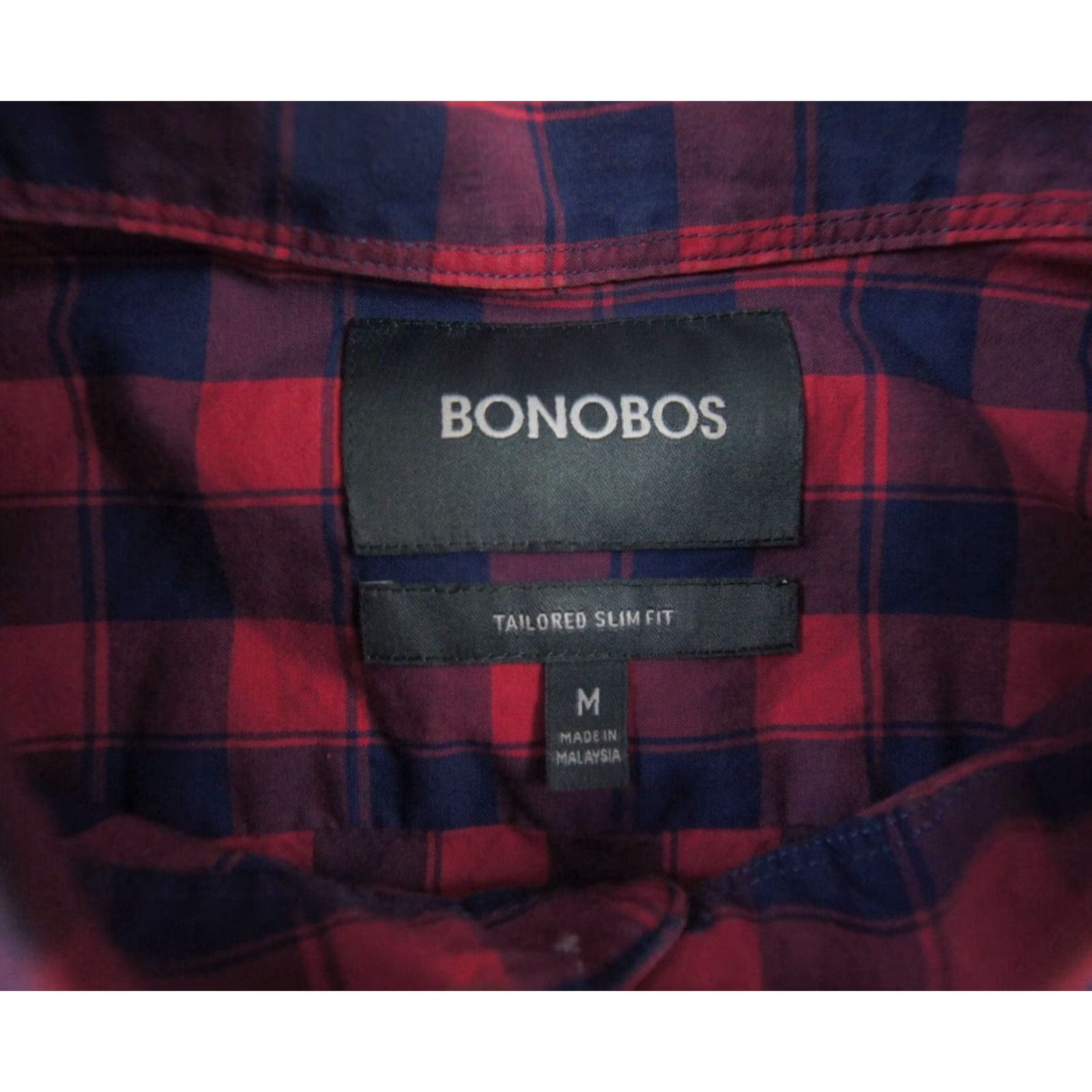 Bonobos Bonobos Mens Medium Slim Fit Button Down Long Sleeve Plaid Shirt Size US M / EU 48-50 / 2 - 6 Thumbnail