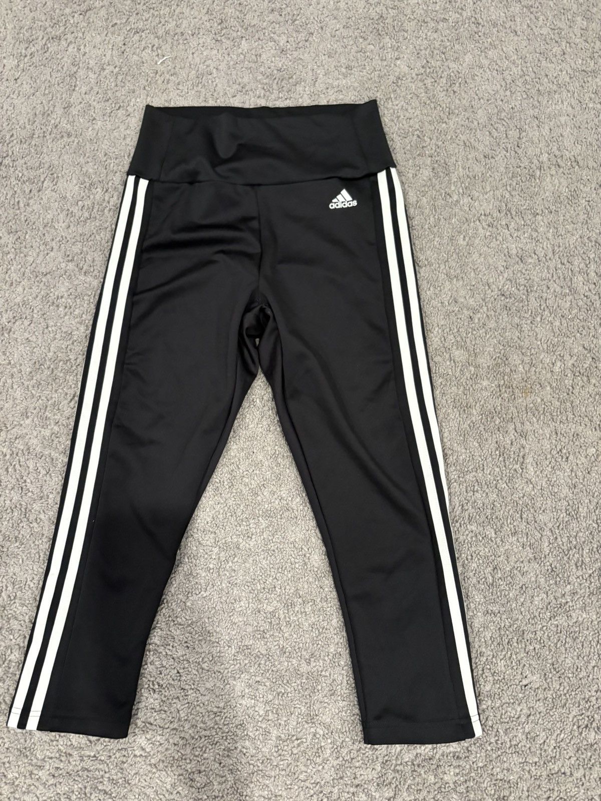 Adidas Adidas Black & white leggings W/ Signature stripes Size 27" / US 4 / IT 40 - 1 Thumbnail