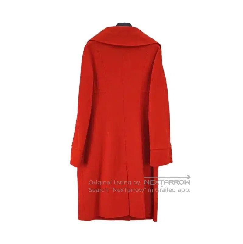 Other MaxMara Red Wool Long Coat for Women . Size L / US 10 / IT 46 - 2 Thumbnail
