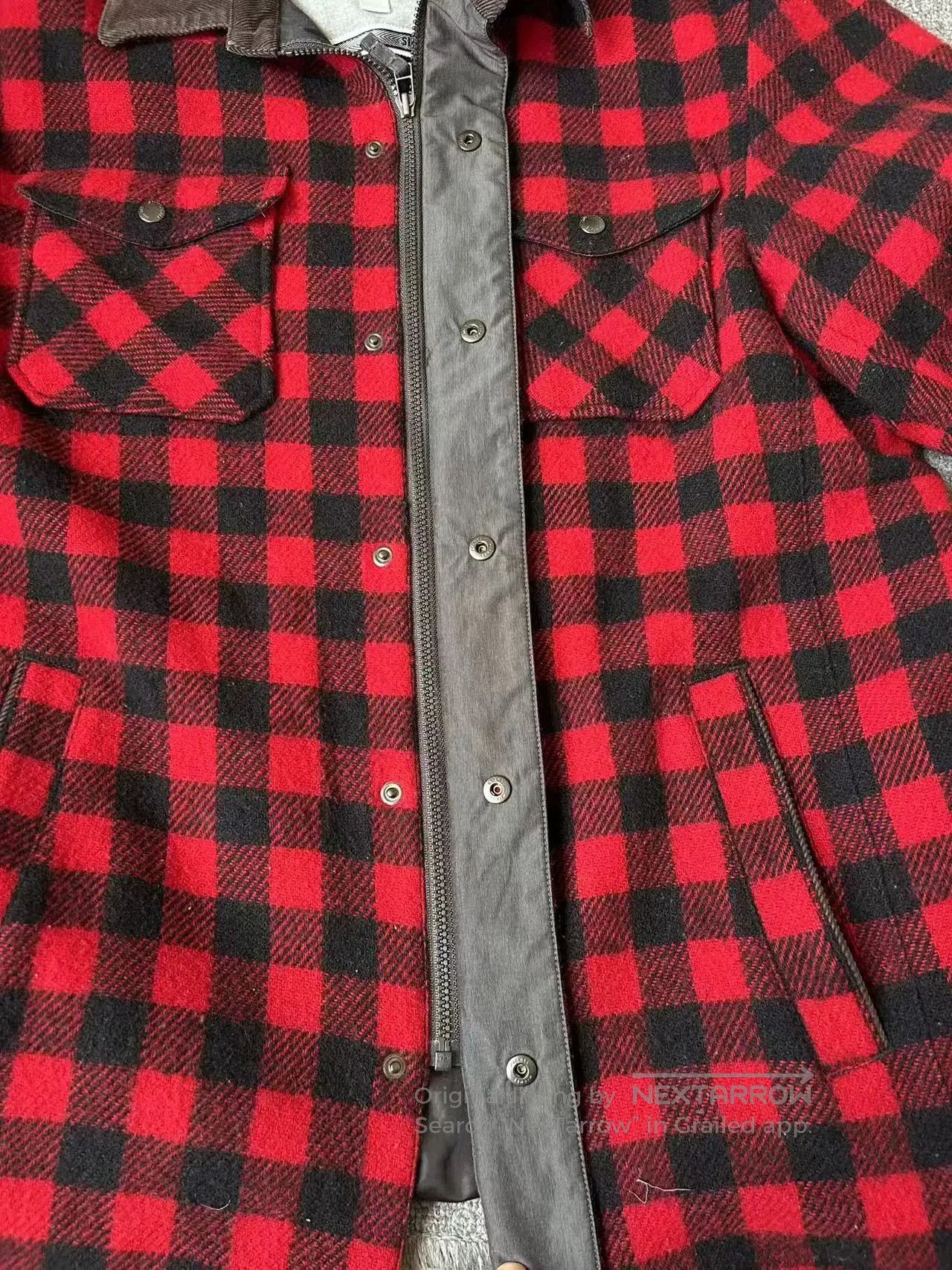 Woolrich Woolen Mills woolrich red plaid flannel shirt jacket. Size US XXL / EU 58 / 5 - 5 Thumbnail