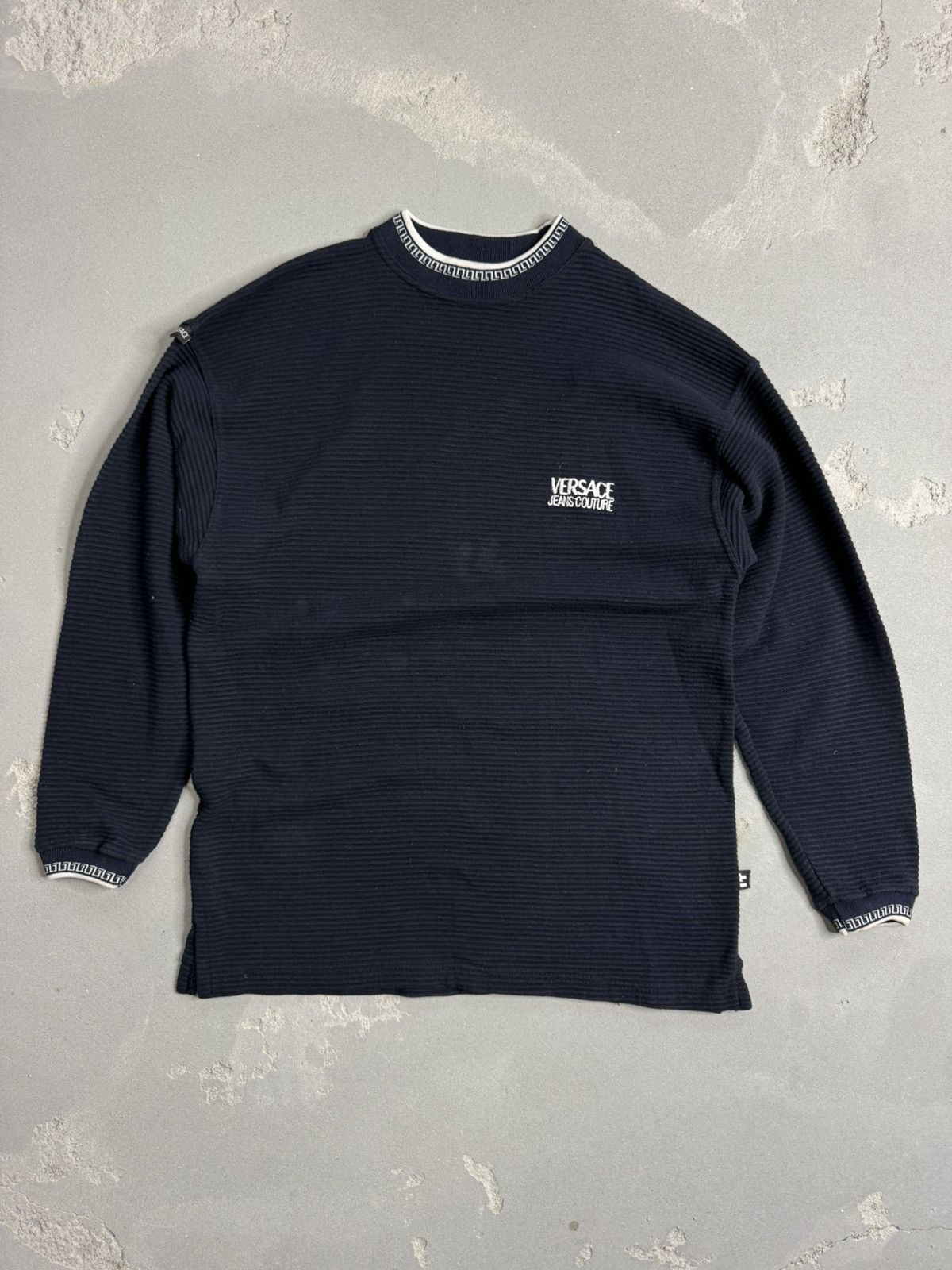 Versace × Vintage Versace Jeans Couture Vintage Sweater Logo Size US L / EU 52-54 / 3 - 1 Thumbnail