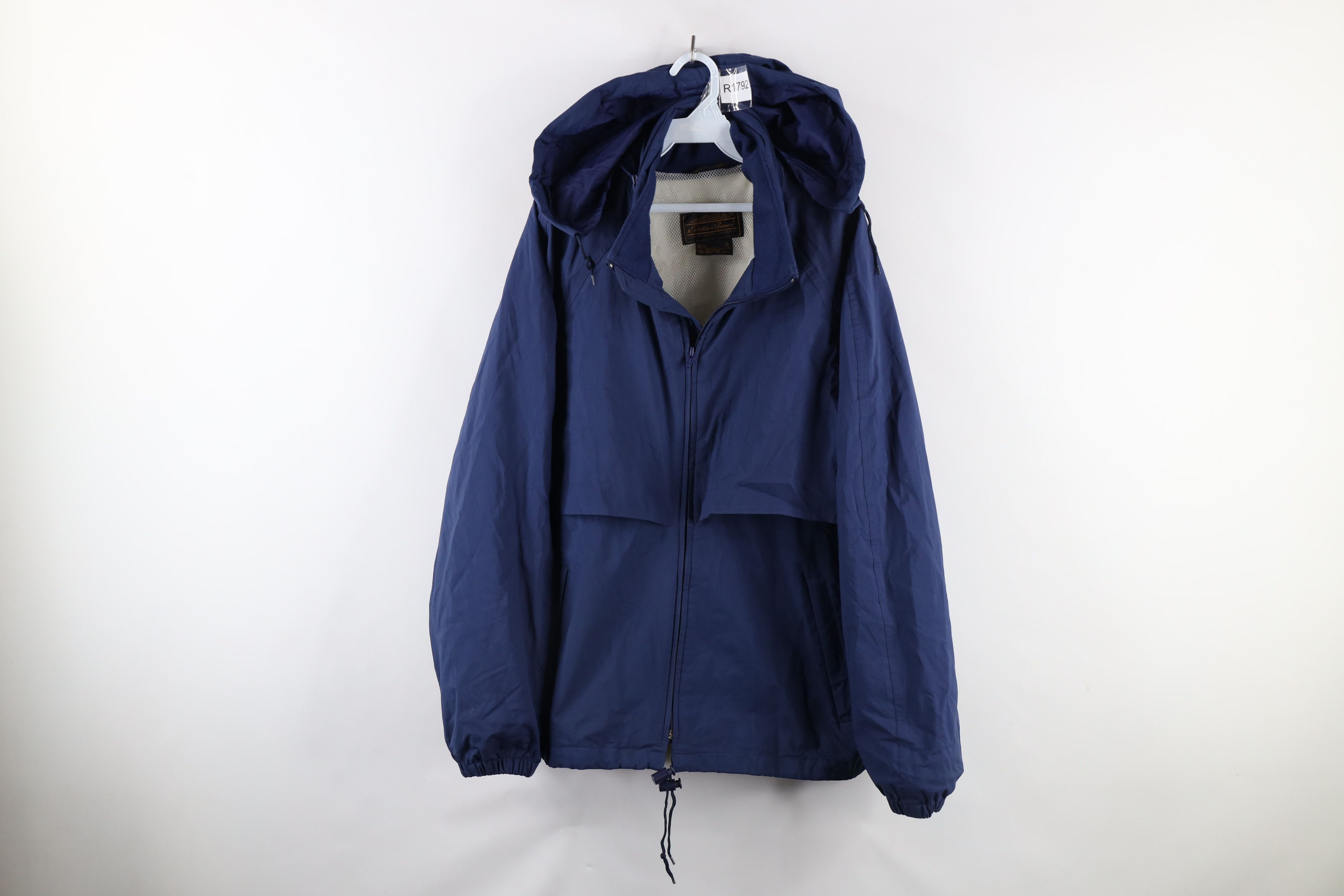 Eddie Bauer × Vintage Vintage 90s Eddie Bauer Goretex Hooded Rain Jacket Blue Size US L / EU 52-54 / 3 - 1 Thumbnail