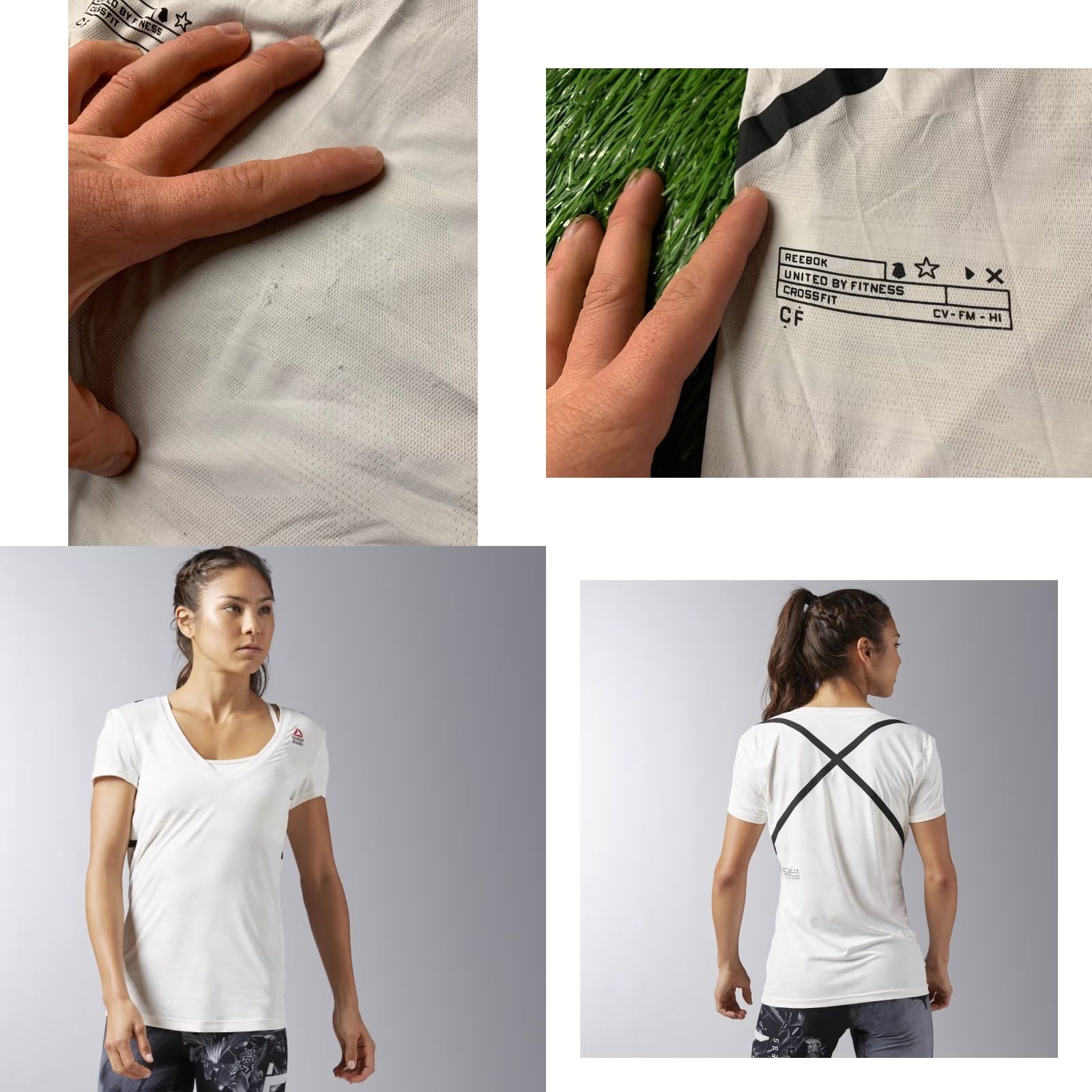 Reebok REEBOK CROSSFIT ACTIVCHILL WOMEN T-Shirt SJ/SS Jersey Size S White Black Size S / US 4 / IT 40 - 8 Thumbnail