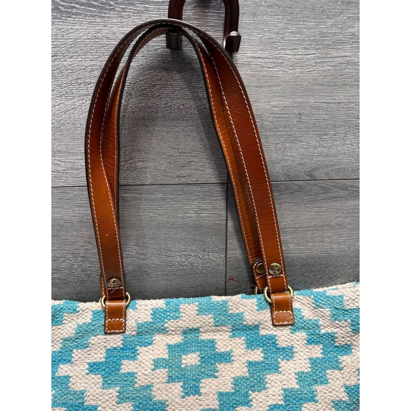 Patricia Nash Patricia Nash Woven Chennai Tote Blue White Bag B000583 Size ONE SIZE - 11 Thumbnail