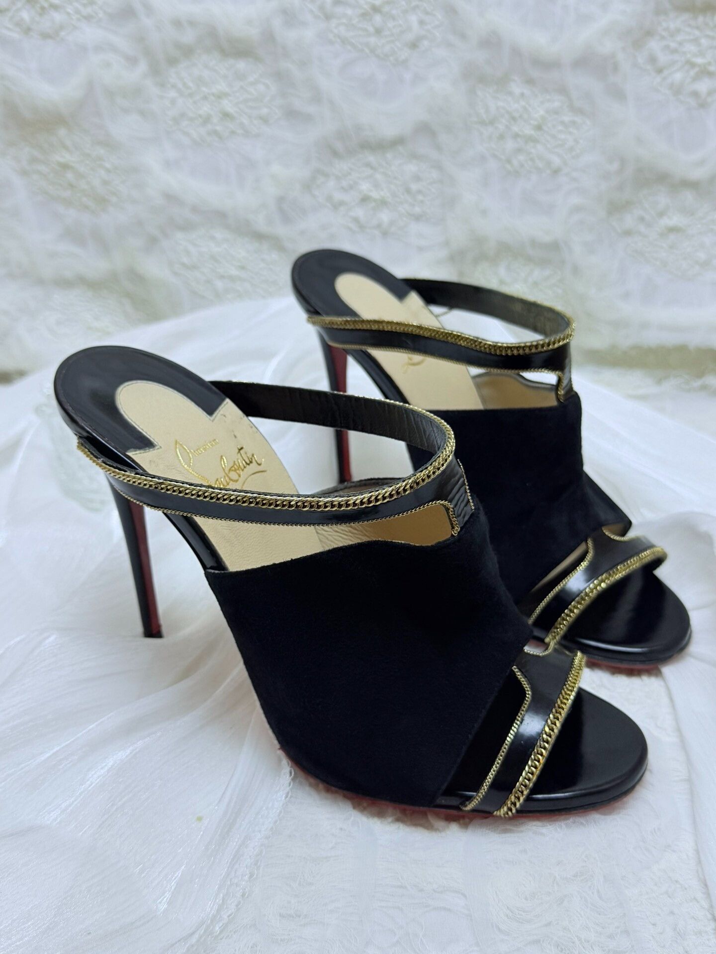 Christian Louboutin Christian Louboutin Black Sandals us_7 Women Size US 7 / IT 37 - 1 Thumbnail