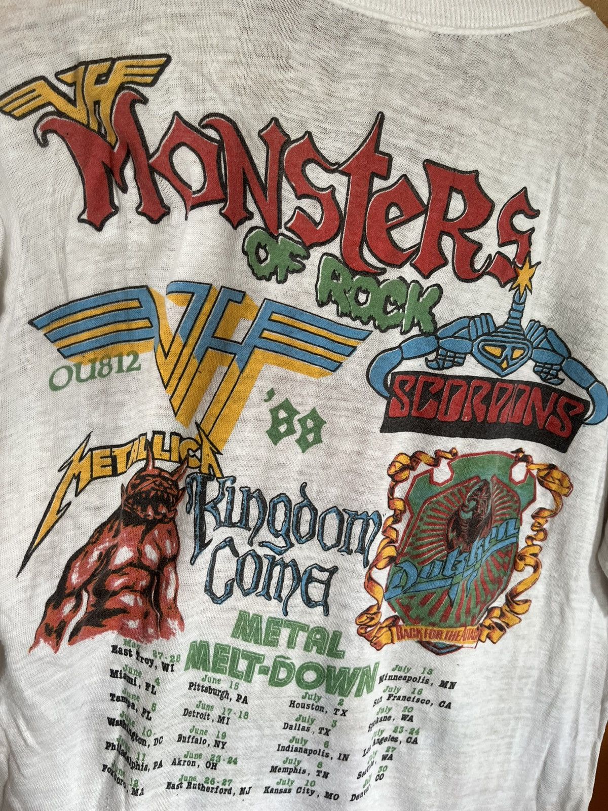 Band Tees Vintage Monster of Rock 1988 T-Shirt Sz. L *Rare Size US L / EU 52-54 / 3 - 5 Thumbnail