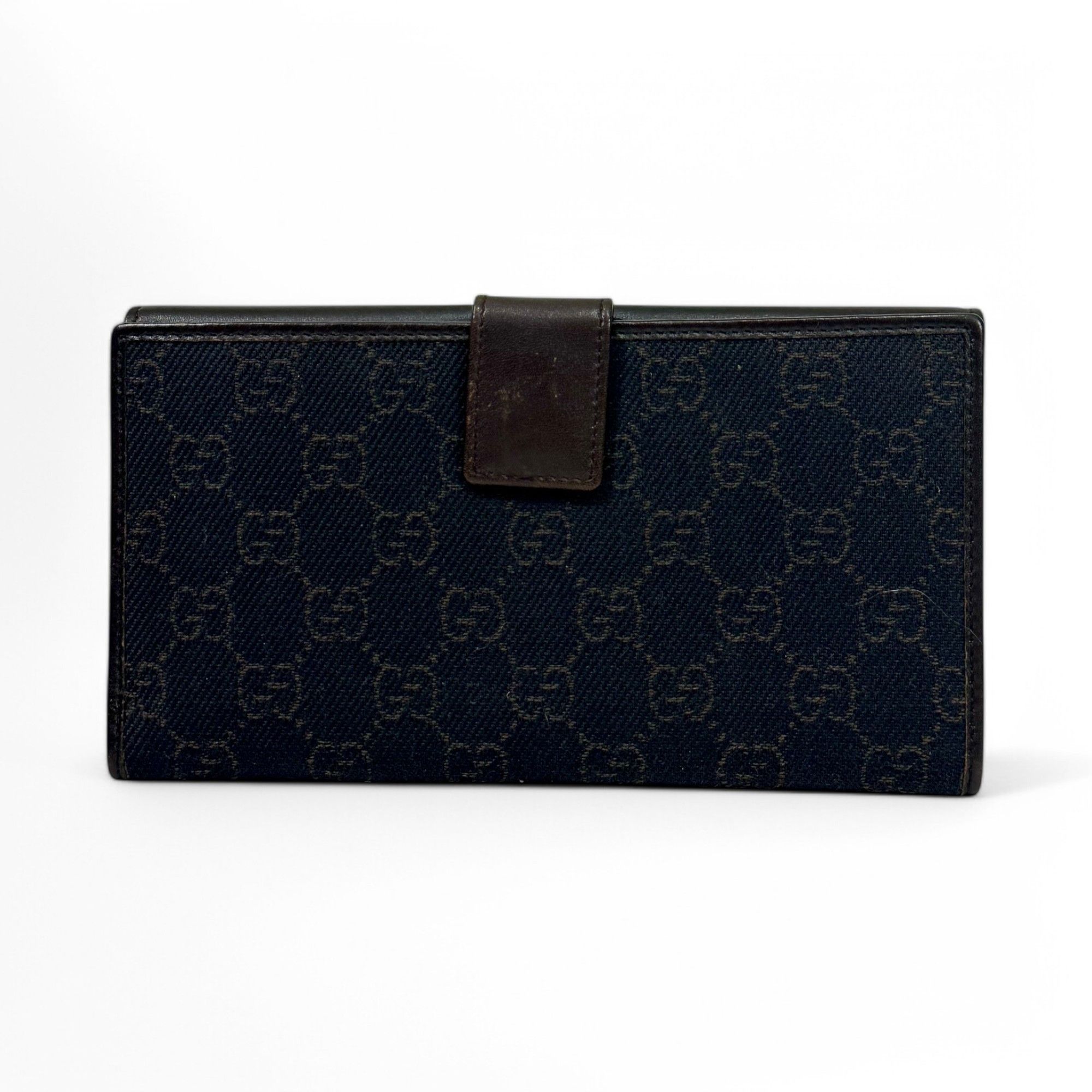 Gucci Gucci Long Wallet GG Monogram Canvas Brown and Gray Size ONE SIZE - 1 Thumbnail