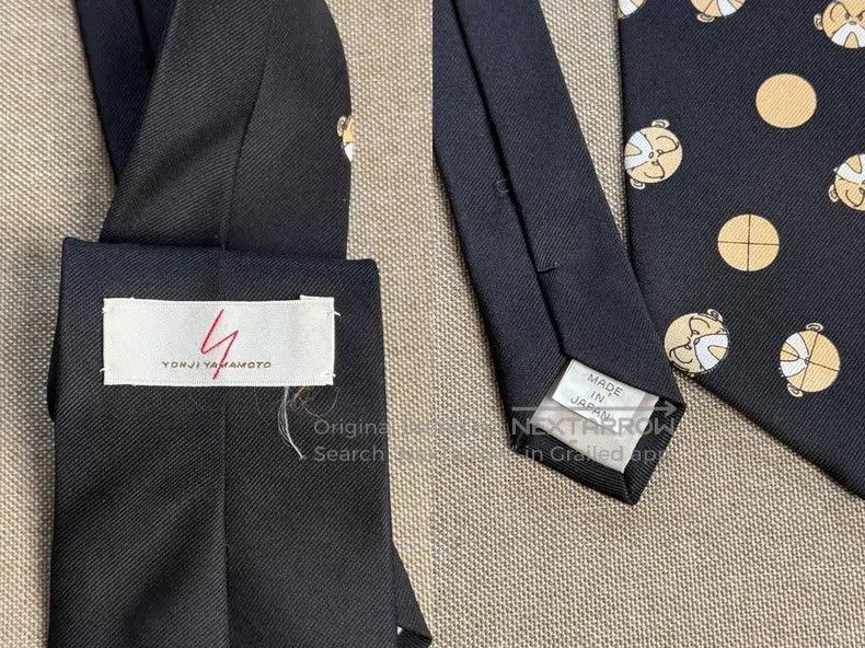 Yohji Yamamoto Yohji Yamamoto Tezuka Osamu bearded father tie| Size ONE SIZE - 5 Thumbnail