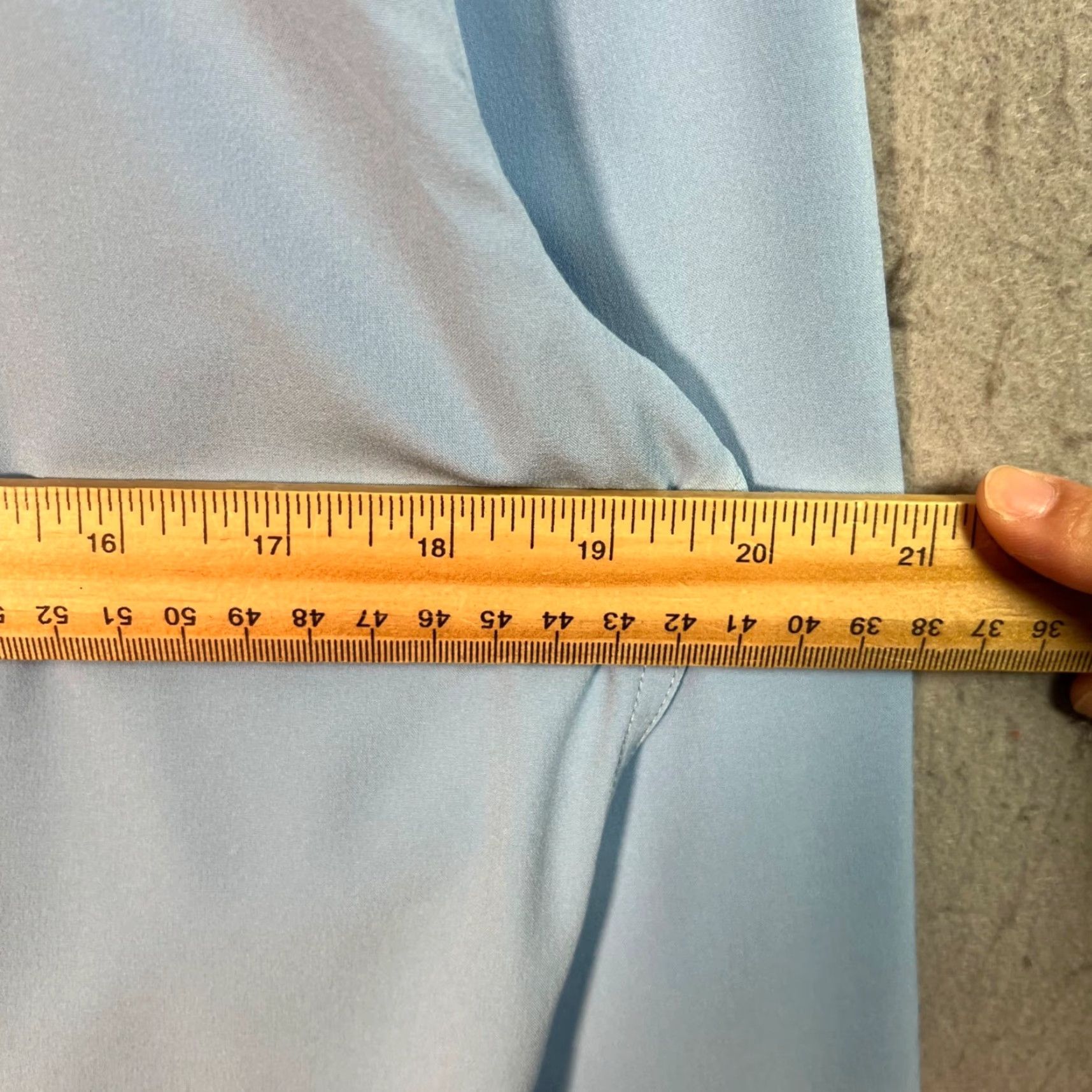 Vintage All Citizens Mens Medium Athletic Tailored Fit Shirt Light Blue Polyester Blend Size US M / EU 48-50 / 2 - 5 Thumbnail