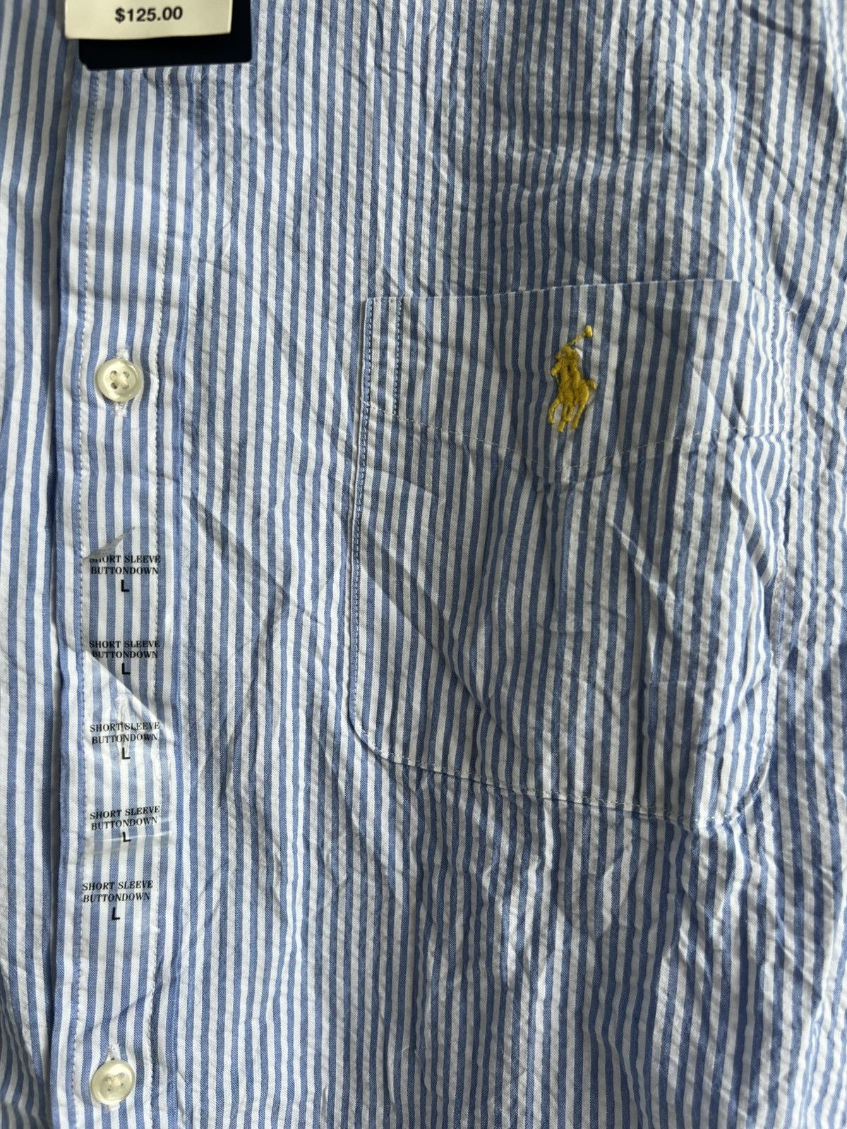 Polo Ralph Lauren RP$125 NWT Polo Ralph Lauren Seersuker Striped Oxford Shirt Size US L / EU 52-54 / 3 - 5 Thumbnail